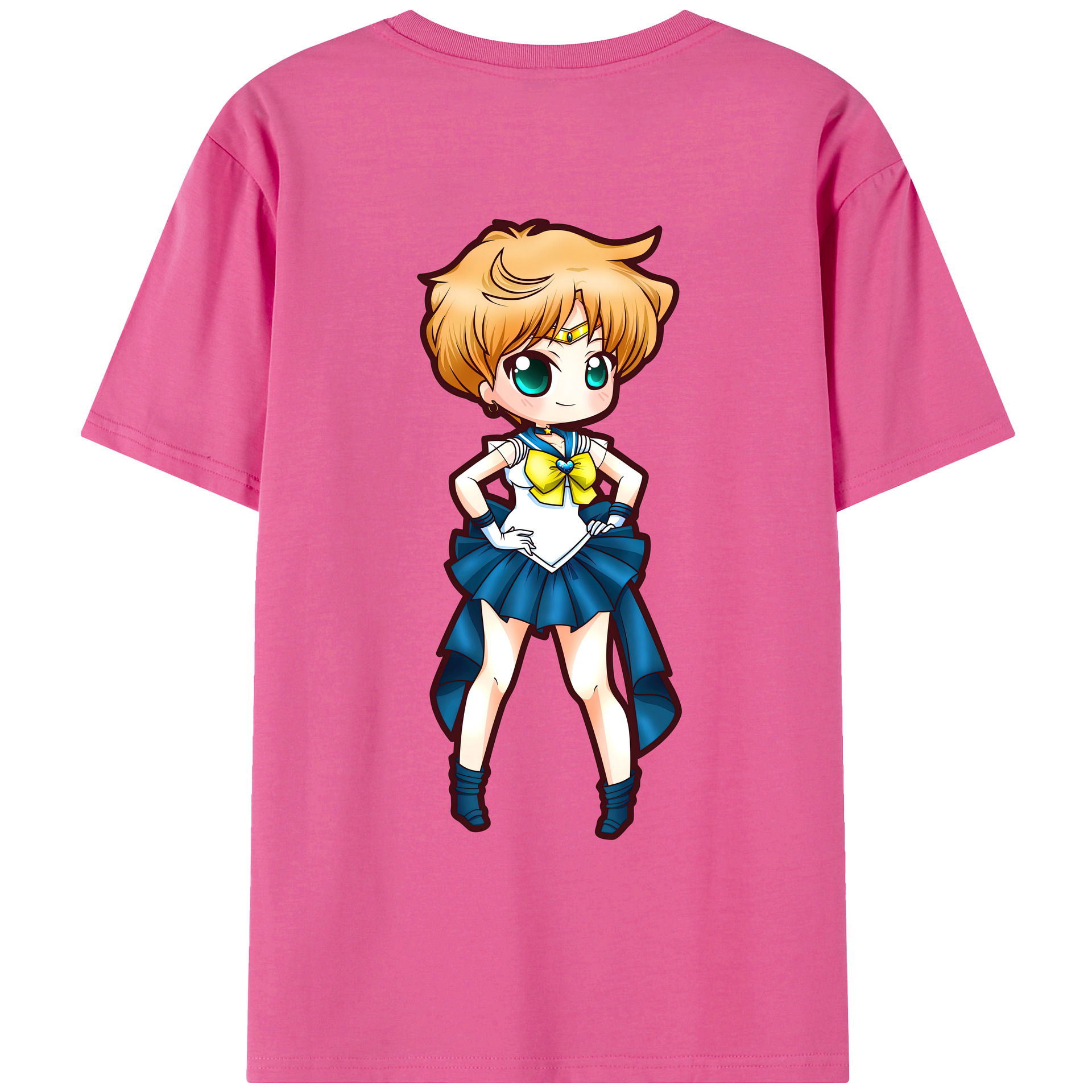 （画像用） 美少女戦士セーラームーン 天王はるか Sailor Moon Tenoh Haruka レディース半袖Tシャツ(バックプリント)