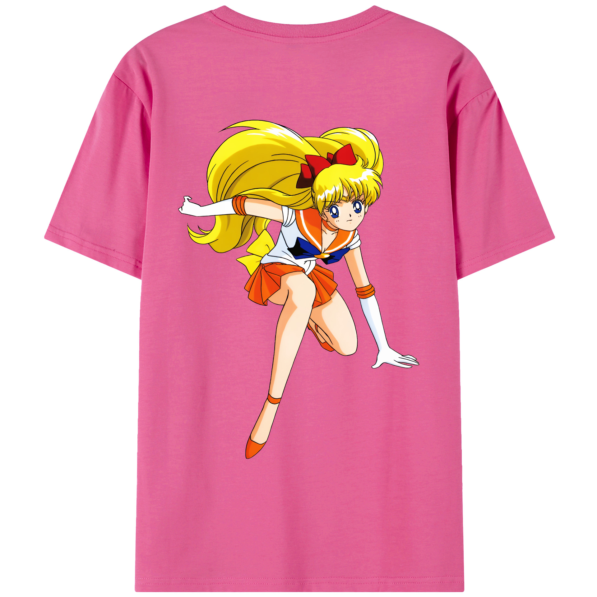 （画像用） 美少女戦士セーラームーン 愛野 美奈子 あいの みなこ Sailor Moon Aino Minako レディース半袖Tシャツ(バックプリント)
