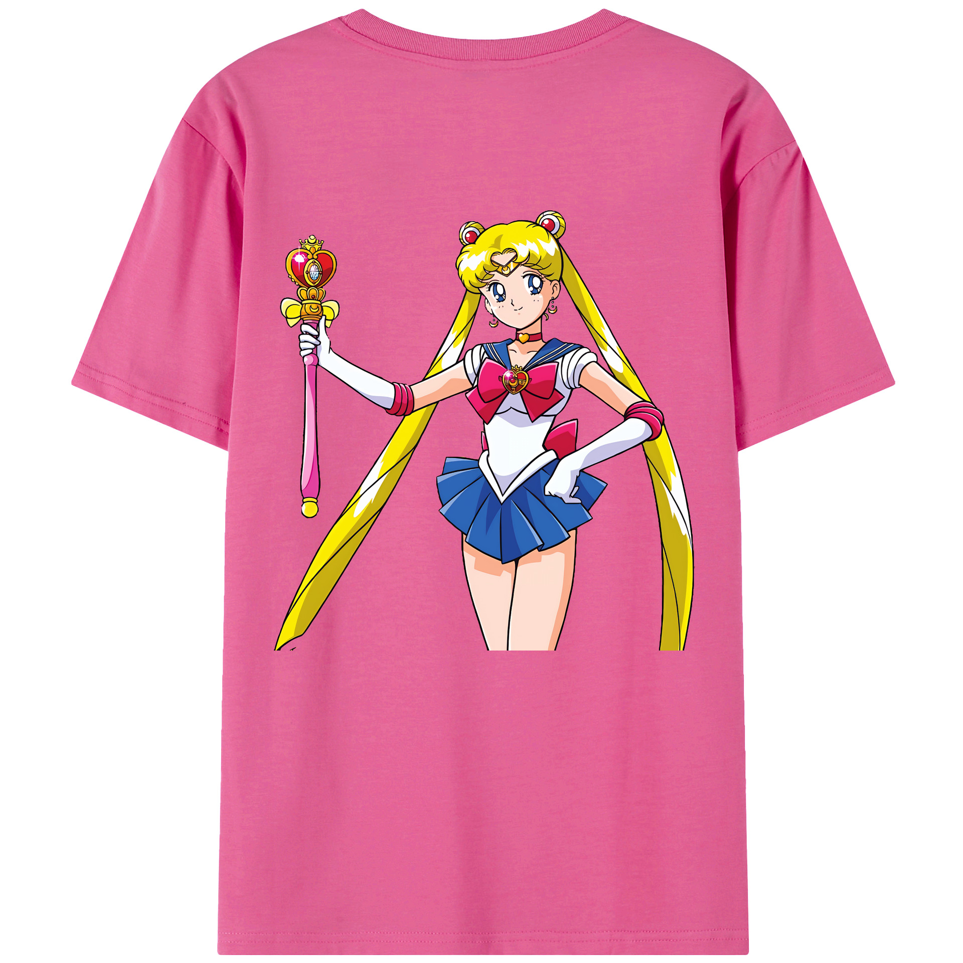 （画像用） 美少女戦士セーラームーン 月野 うさぎ つきの うさぎ Sailor Moon Tsukino Usagi レディース半袖Tシャツ(バックプリント)