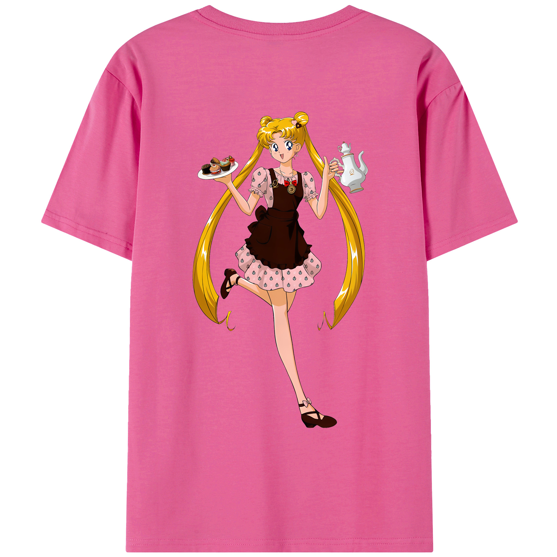 （画像用） 美少女戦士セーラームーン 愛野 美奈子 あいの みなこ Sailor Moon Aino Minako レディース半袖Tシャツ(バックプリント)