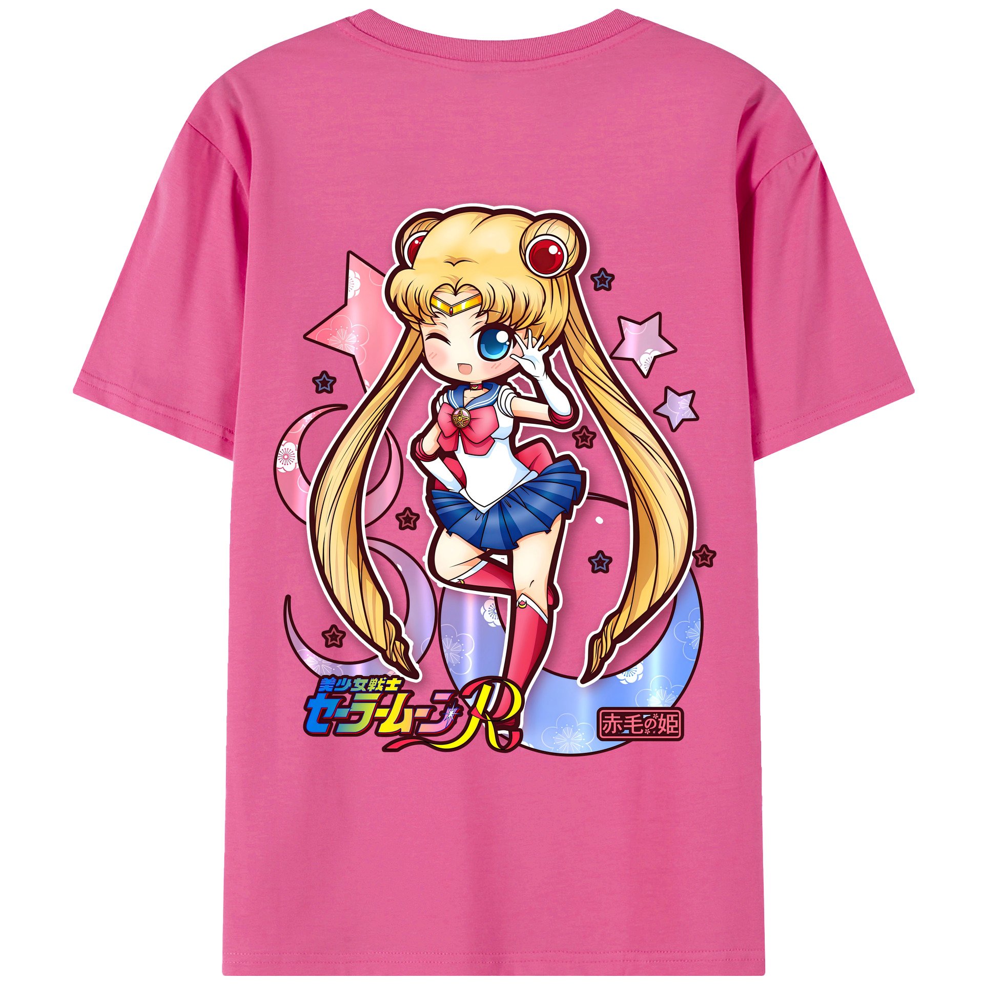（画像用） 美少女戦士セーラームーン 月野 うさぎ つきの うさぎ Sailor Moon Tsukino Usagi レディース半袖Tシャツ(バックプリント)
