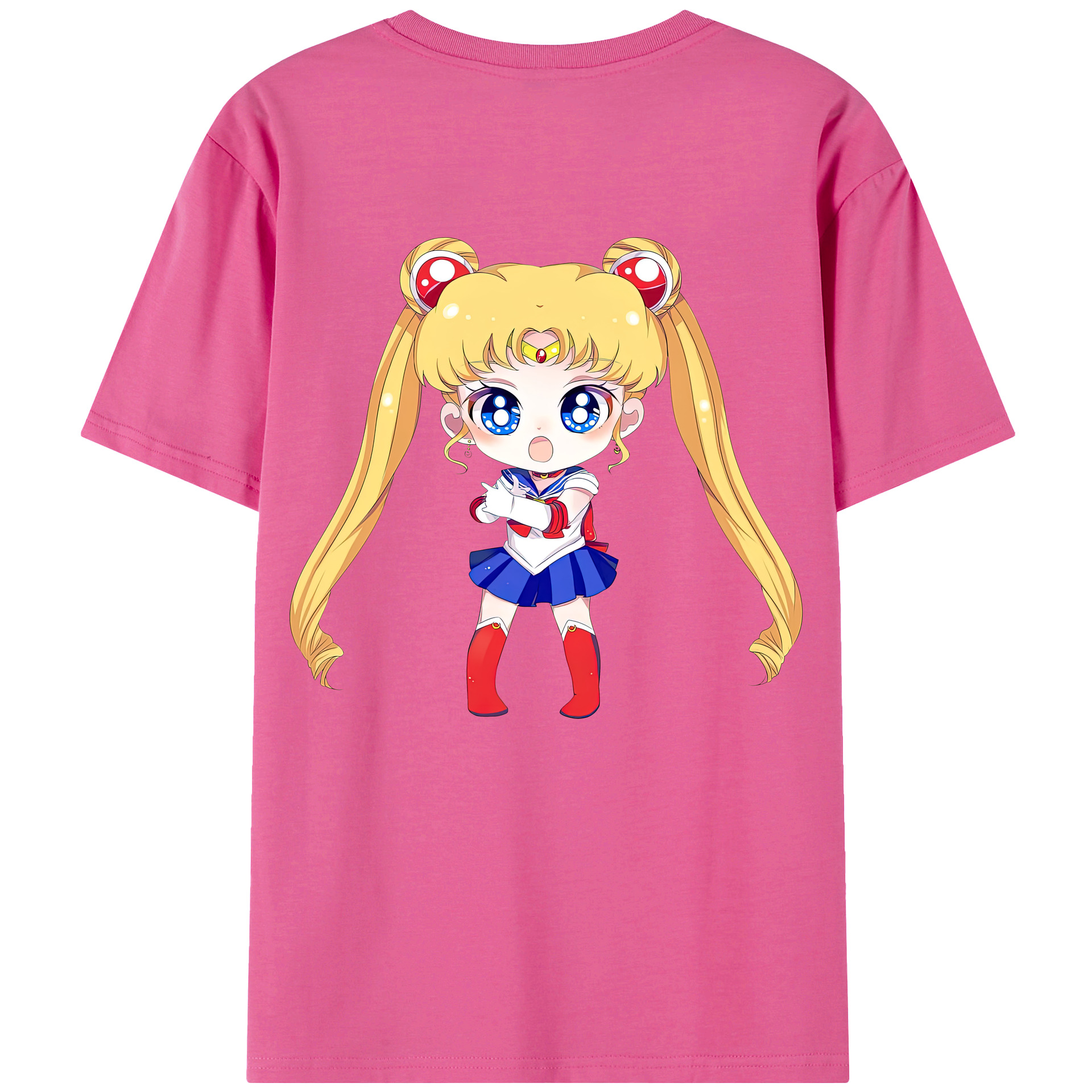 （画像用） 美少女戦士セーラームーン 月野 うさぎ つきの うさぎ Sailor Moon Tsukino Usagi レディース半袖Tシャツ(バックプリント)