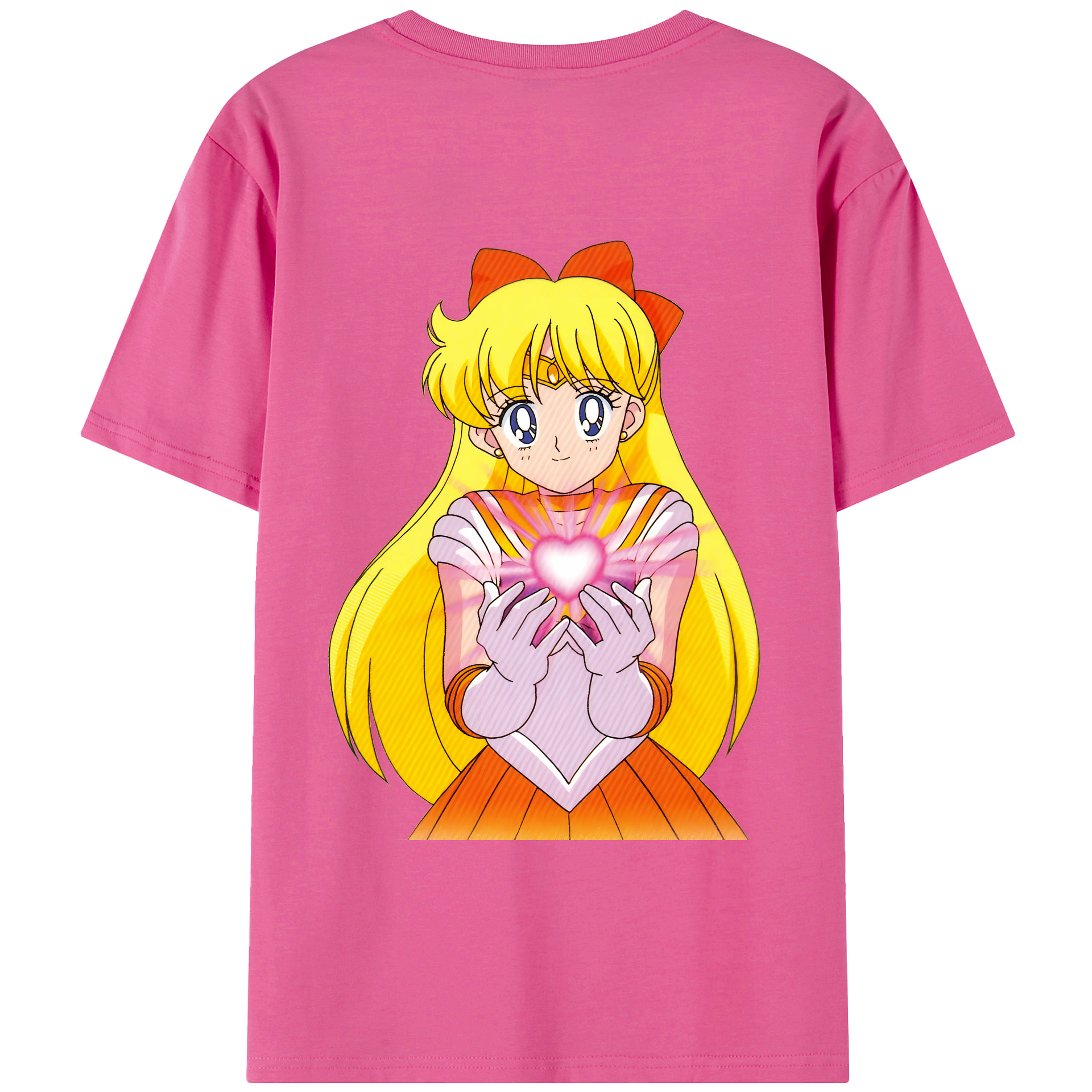 （画像用） 美少女戦士セーラームーン 愛野 美奈子 あいの みなこ Sailor Moon Aino Minako レディース半袖Tシャツ(バックプリント)