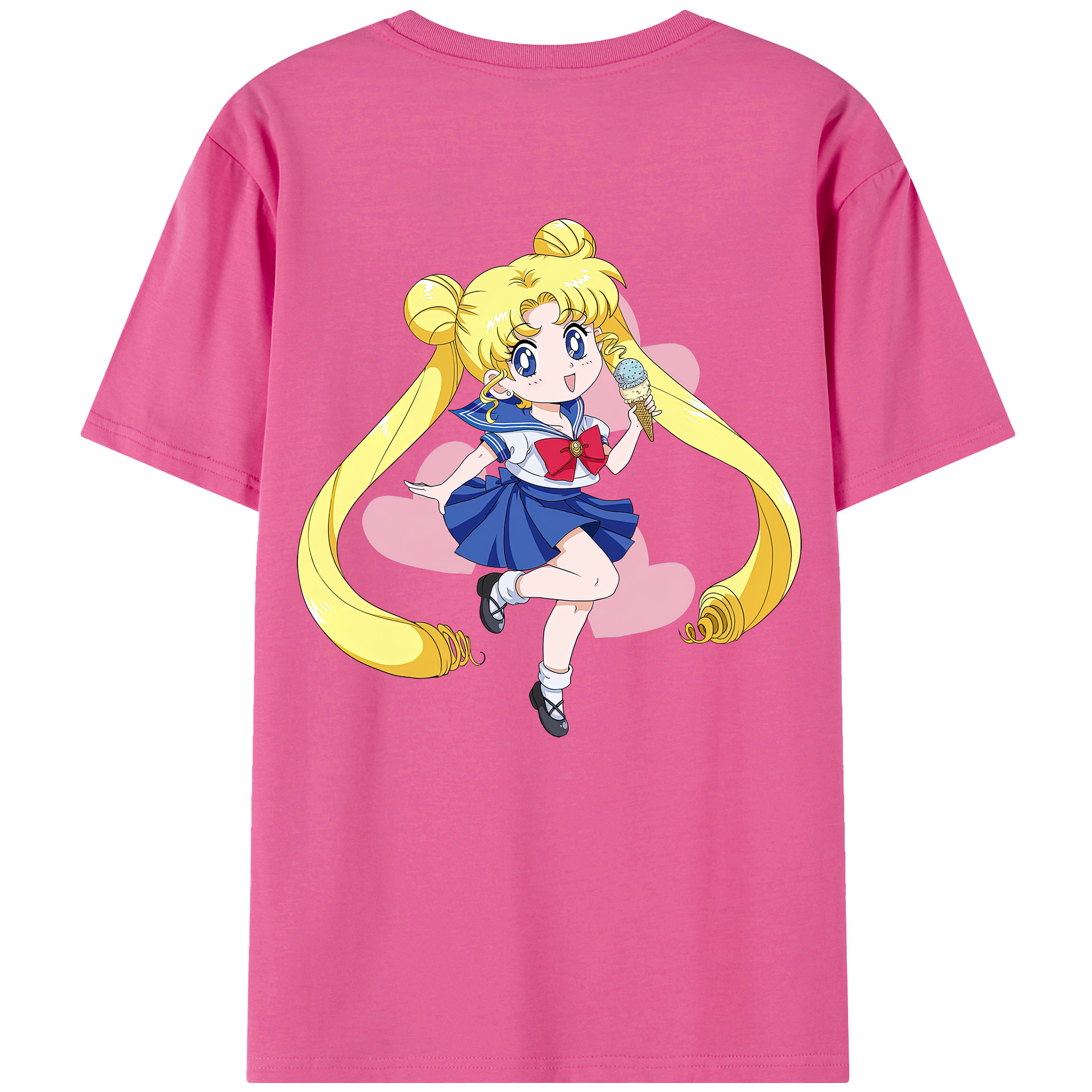 （画像用） 美少女戦士セーラームーン 愛野 美奈子 あいの みなこ Sailor Moon Aino Minako レディース半袖Tシャツ(バックプリント)