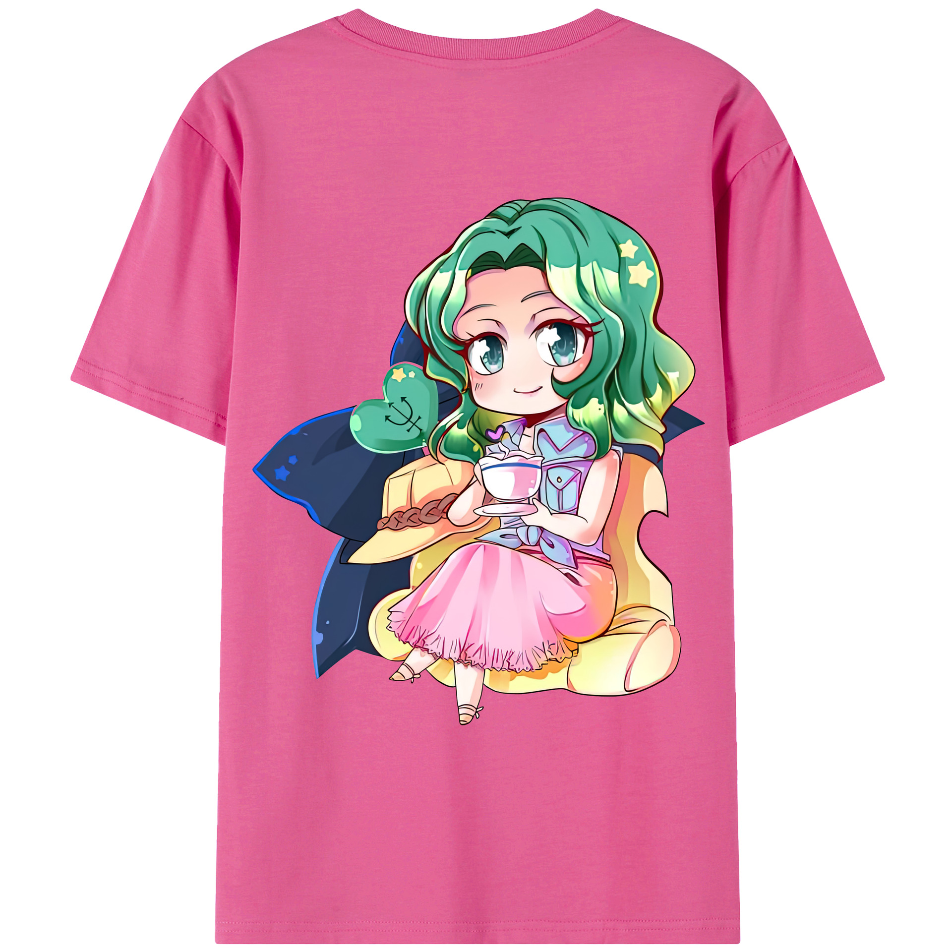 （画像用） 美少女戦士セーラームーン 海王 みちる（かいおう みちる） Sailor Moon Kaiou Michiru レディース半袖Tシャツ(バックプリント)