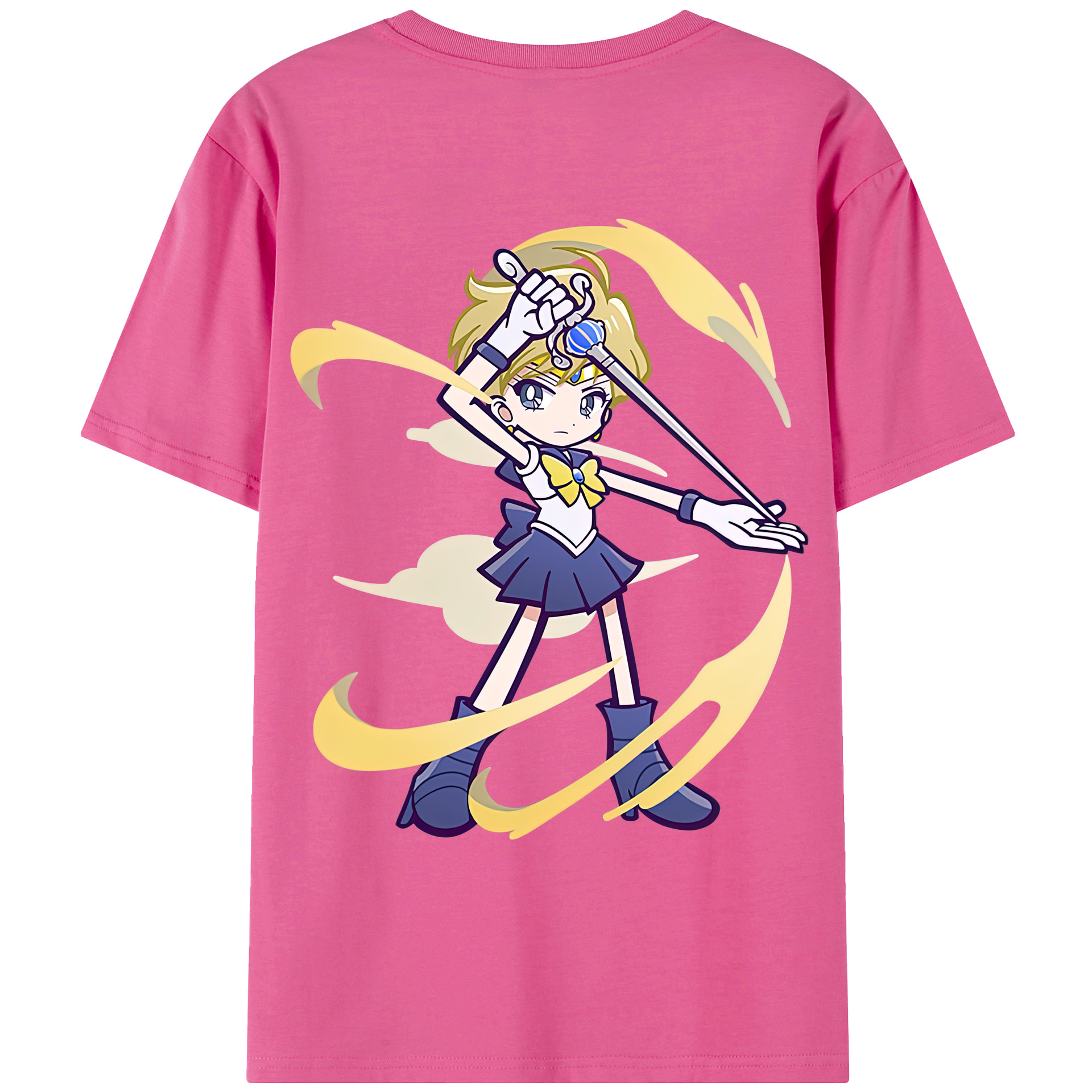 （画像用） 美少女戦士セーラームーン 天王はるか Sailor Moon Tenoh Haruka レディース半袖Tシャツ(バックプリント)