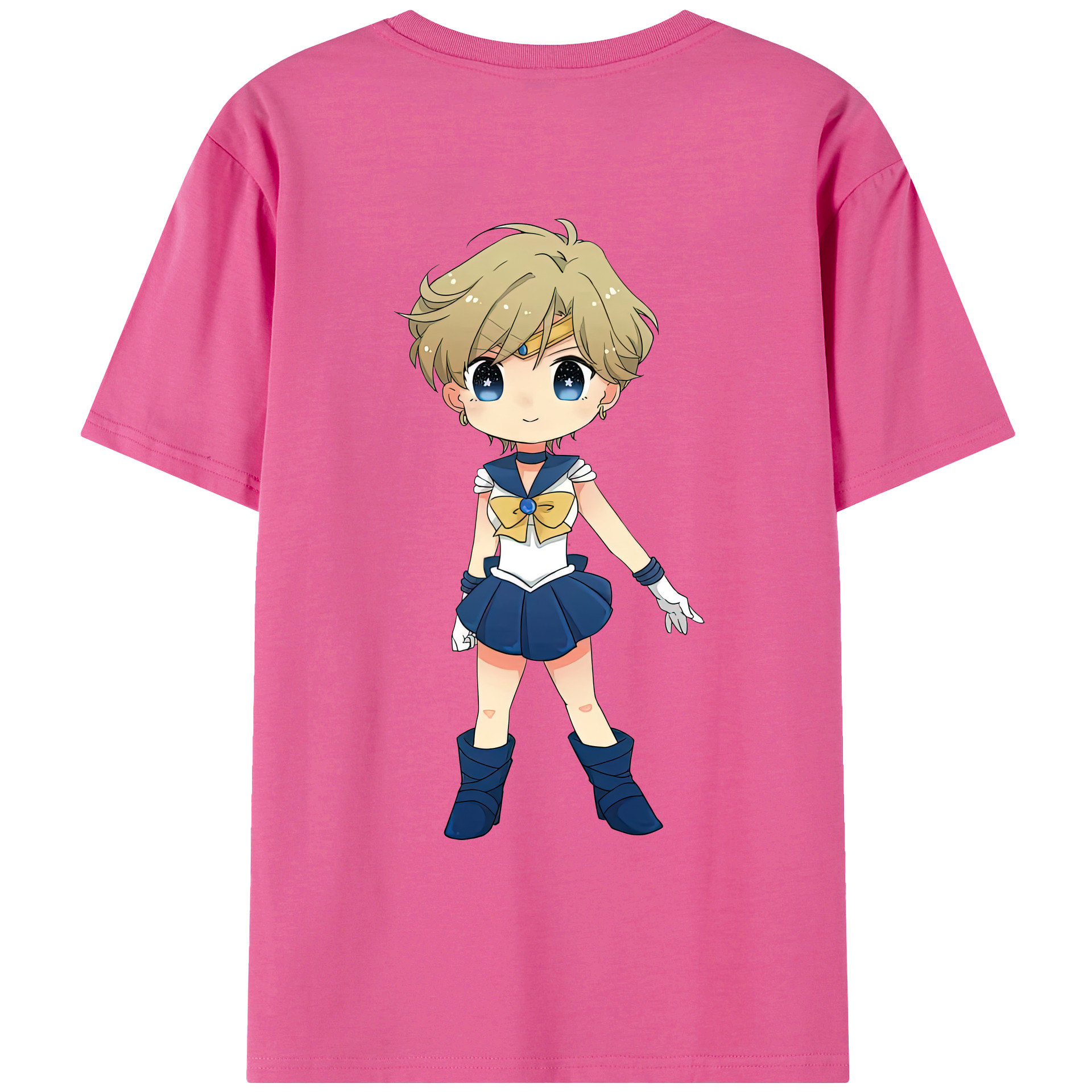 （画像用） 美少女戦士セーラームーン 天王はるか Sailor Moon Tenoh Haruka レディース半袖Tシャツ(バックプリント)