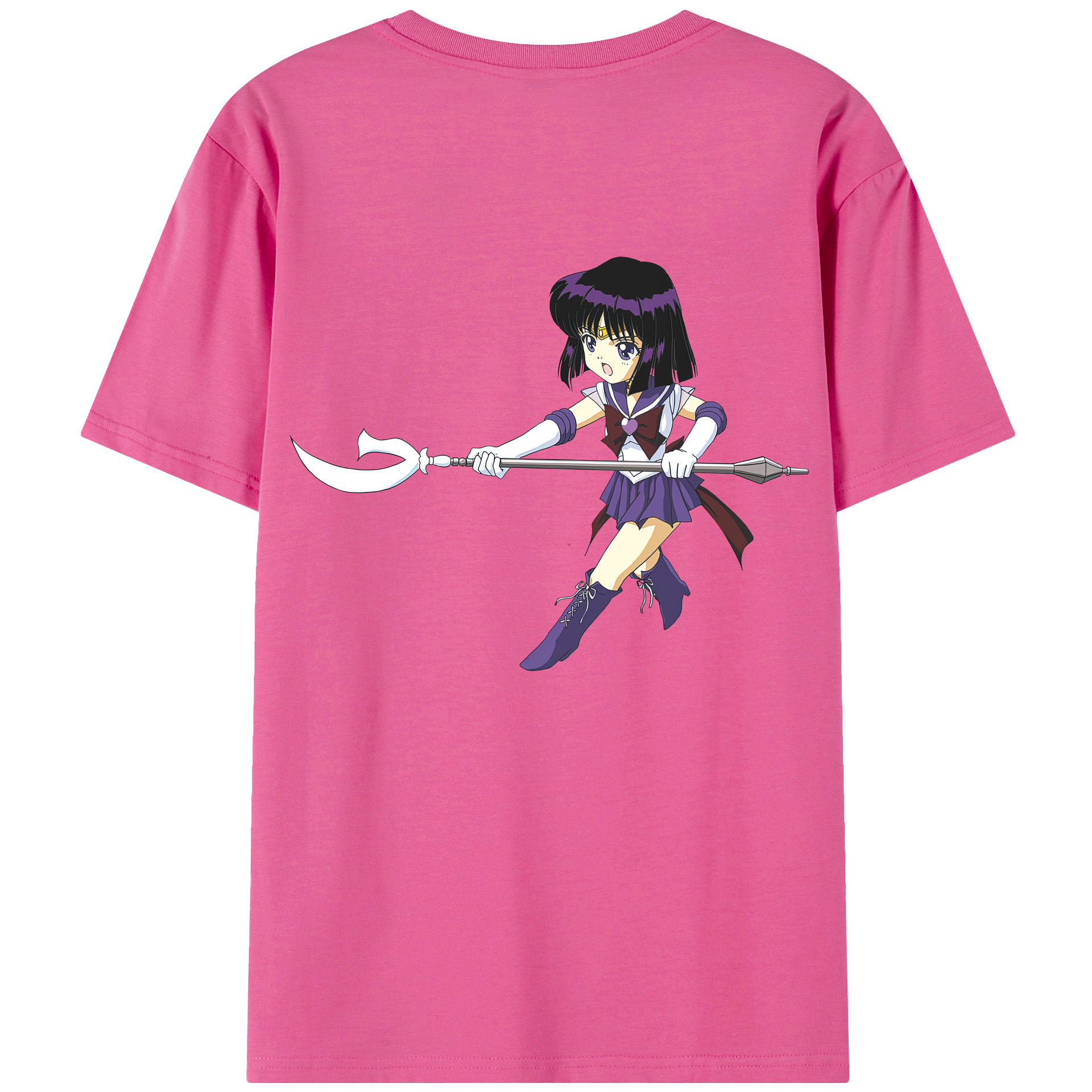 （画像用） 美少女戦士セーラームーン 土萠ほたる Sailor Moon Tomoe Hotaru （セーラーサターン；Sailor Saturn） レディース半袖Tシャツ(バックプリント)