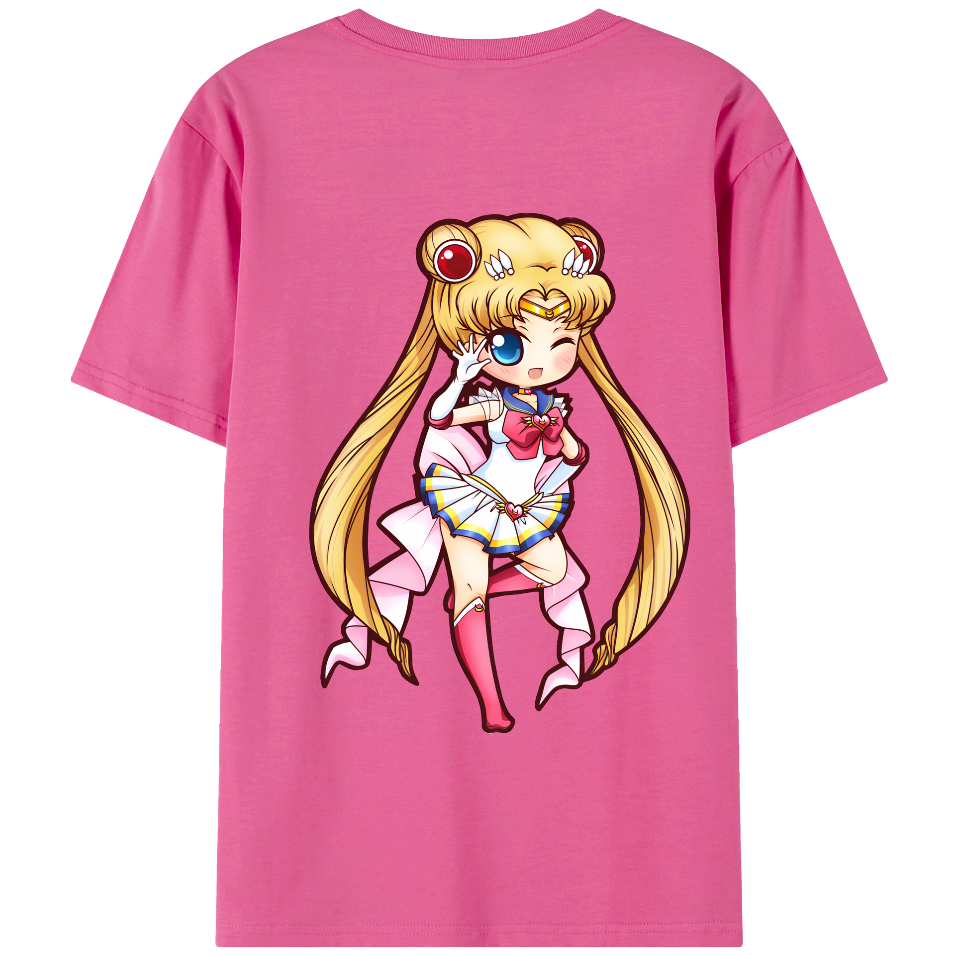 （画像用） 美少女戦士セーラームーン 月野 うさぎ つきの うさぎ Sailor Moon Tsukino Usagi レディース半袖Tシャツ(バックプリント)