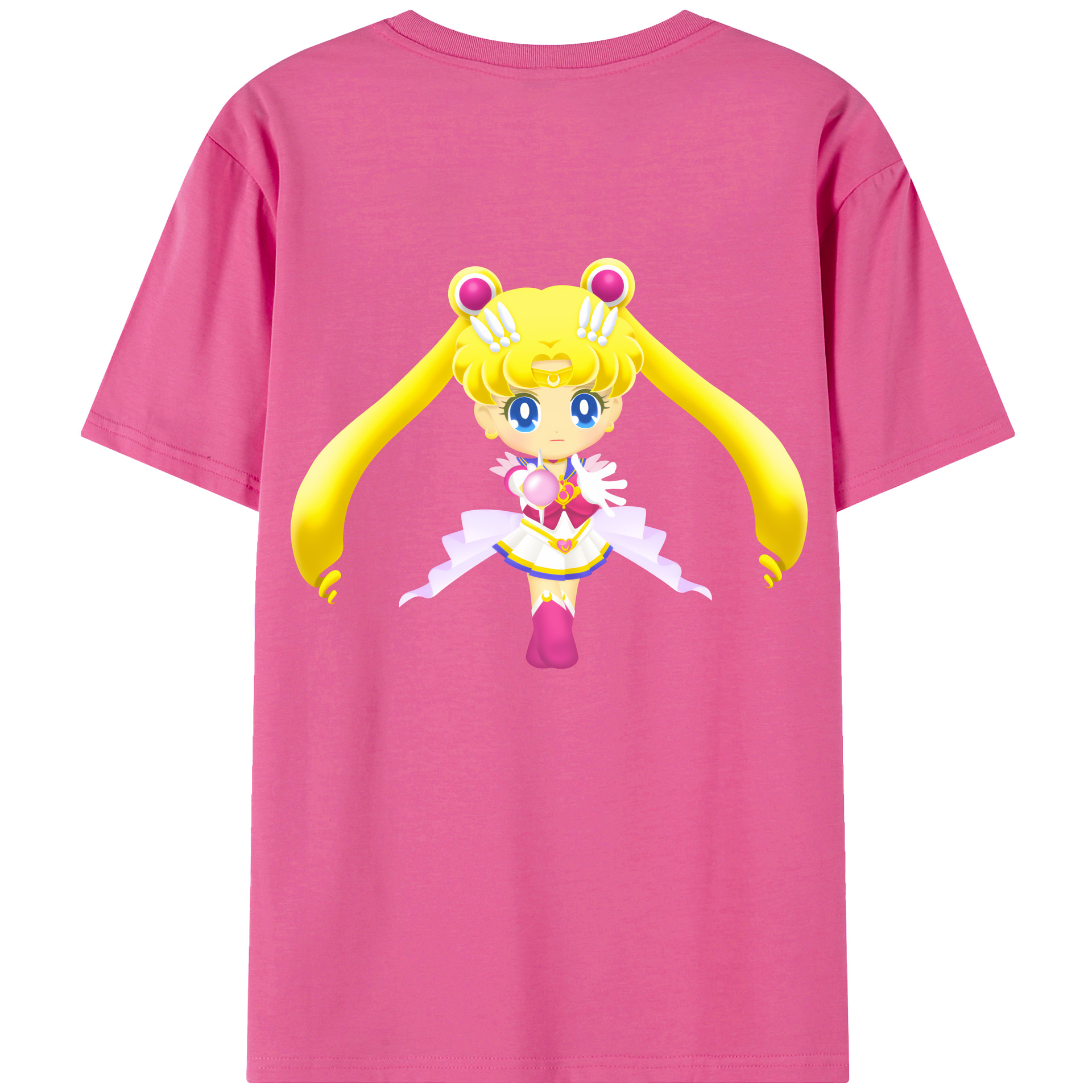 （画像用） 美少女戦士セーラームーン 月野 うさぎ つきの うさぎ Sailor Moon Tsukino Usagi レディース半袖Tシャツ(バックプリント)