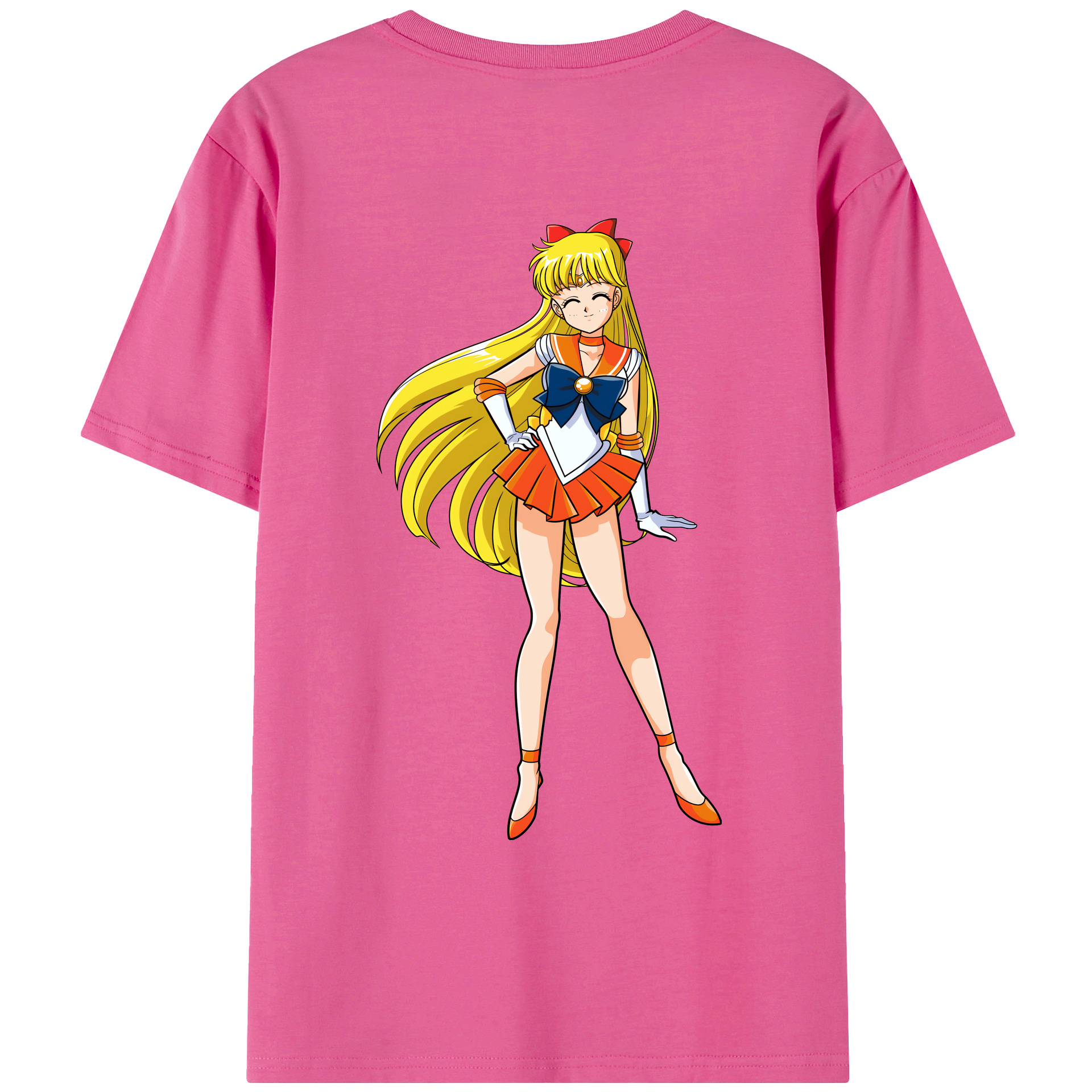 （画像用） 美少女戦士セーラームーン 愛野 美奈子 あいの みなこ Sailor Moon Aino Minako レディース半袖Tシャツ(バックプリント)