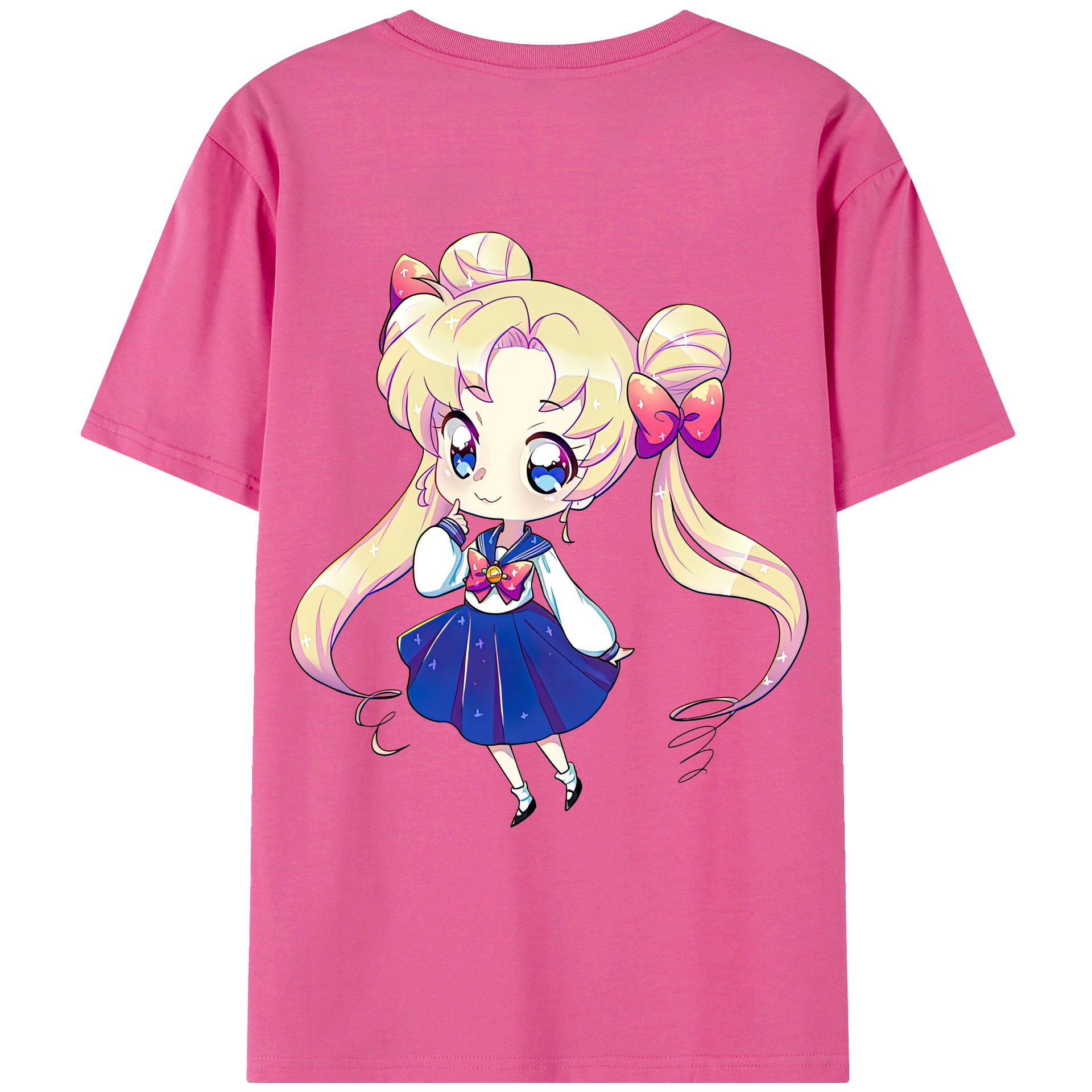 （画像用） 美少女戦士セーラームーン 月野 うさぎ つきの うさぎ Sailor Moon Tsukino Usagi レディース半袖Tシャツ(バックプリント)