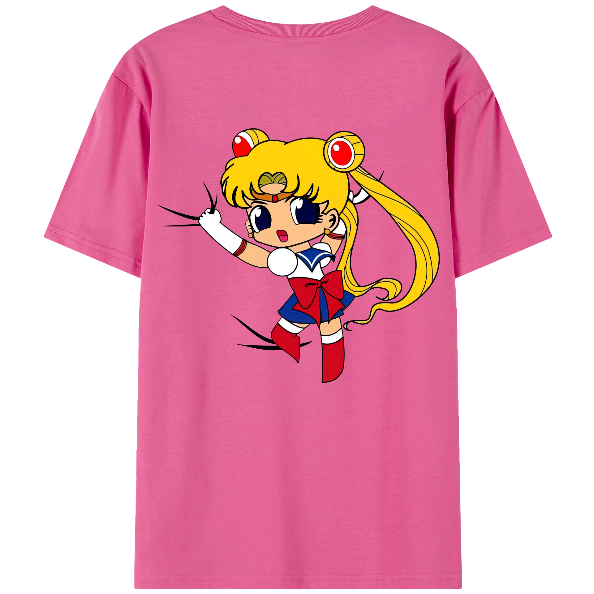 （画像用） 美少女戦士セーラームーン 月野 うさぎ つきの うさぎ Sailor Moon Tsukino Usagi レディース半袖Tシャツ(バックプリント)