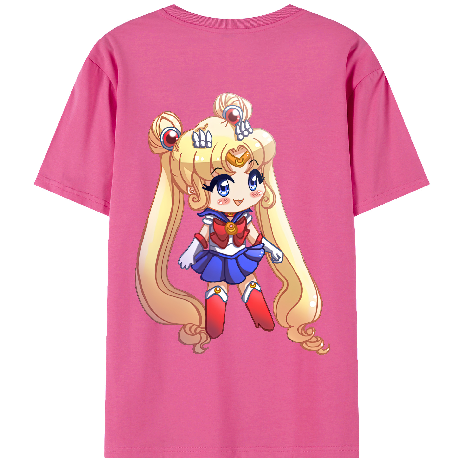 （画像用） 美少女戦士セーラームーン 月野 うさぎ つきの うさぎ Sailor Moon Tsukino Usagi レディース半袖Tシャツ(バックプリント)
