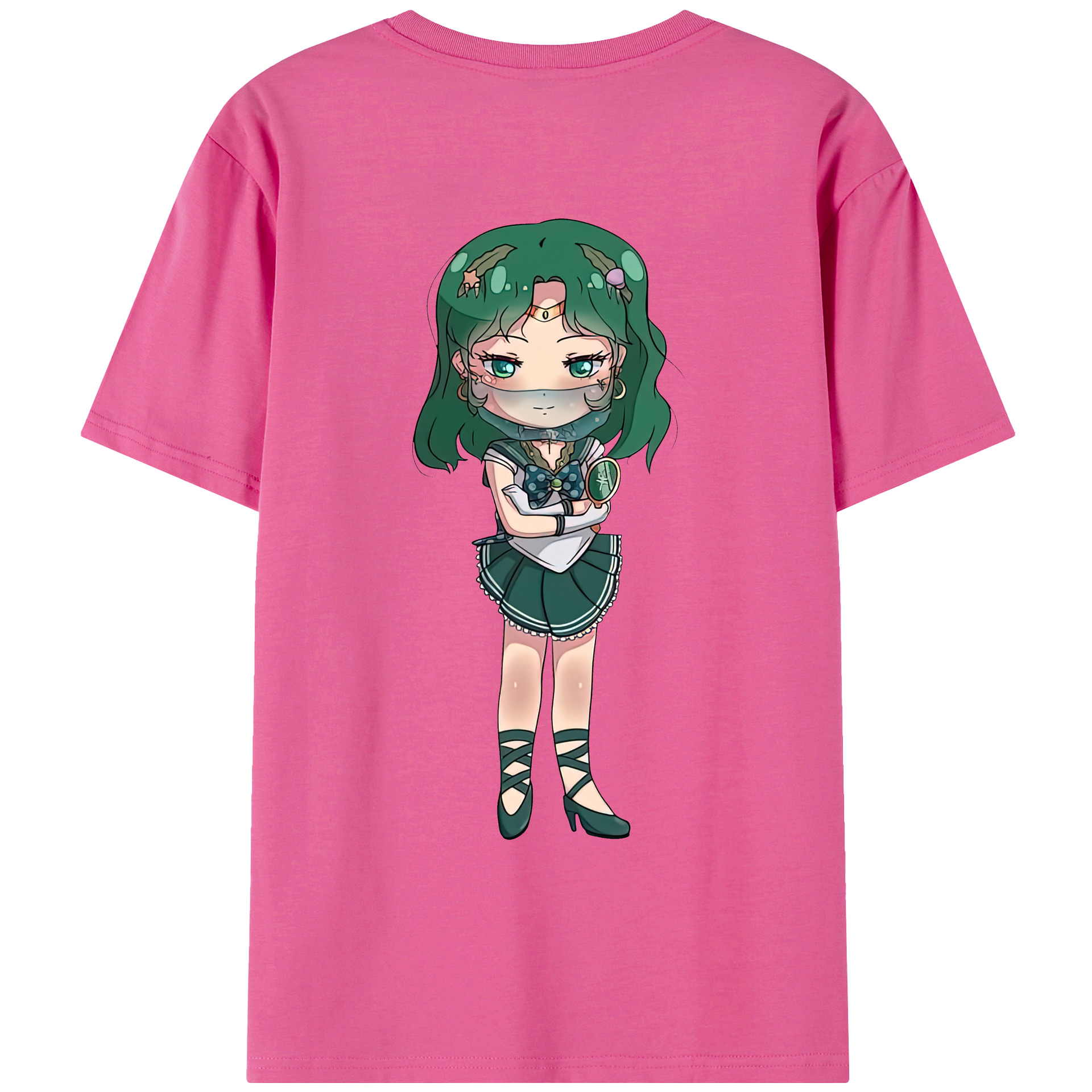 （画像用） 美少女戦士セーラームーン 海王 みちる（かいおう みちる） Sailor Moon Kaiou Michiru レディース半袖Tシャツ(バックプリント)