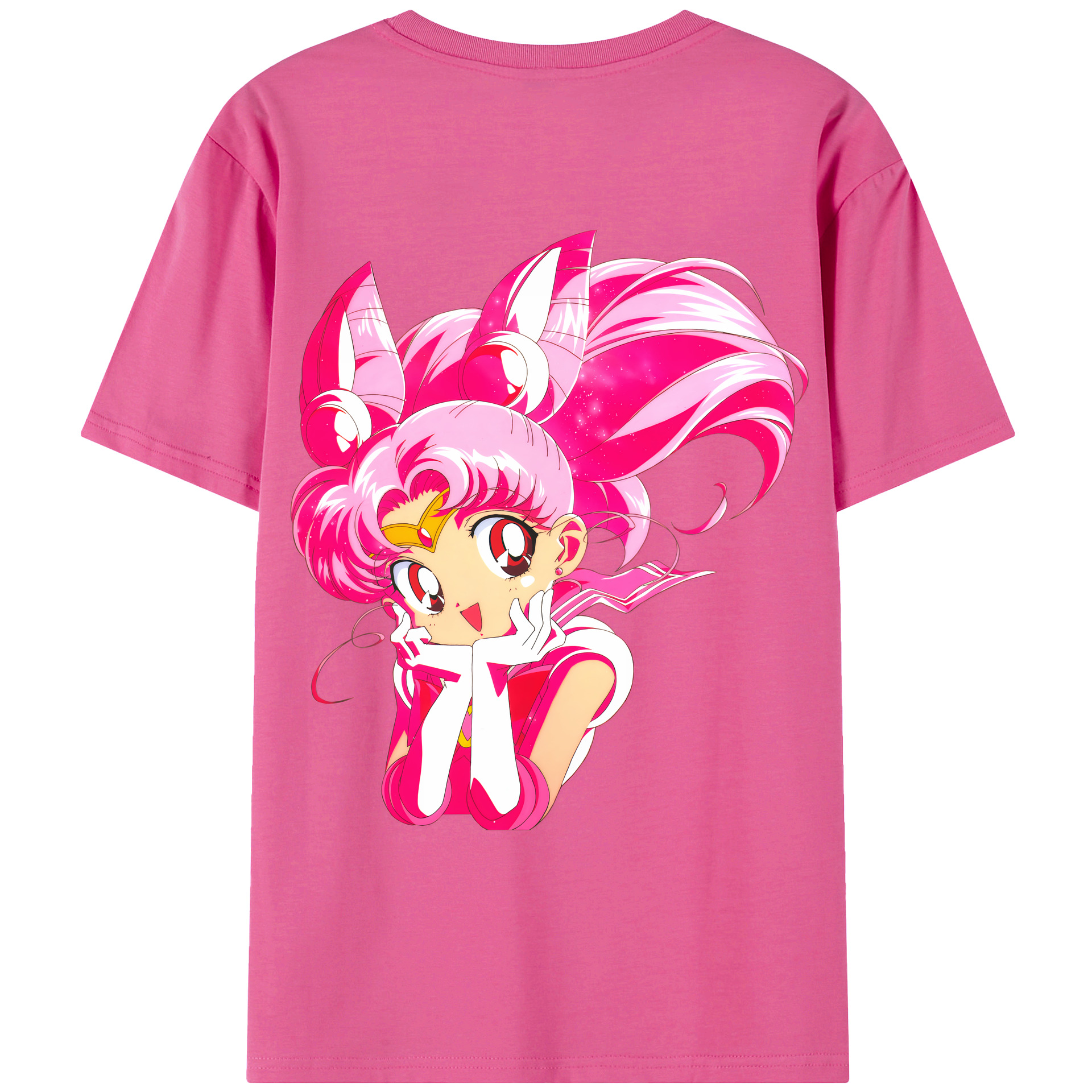 （画像用） 美少女戦士セーラームーン ちびうさ Sailor Moon Chibiusa Tsukino Usagi Small Lady Serenity レディース半袖Tシャツ(バックプリント)
