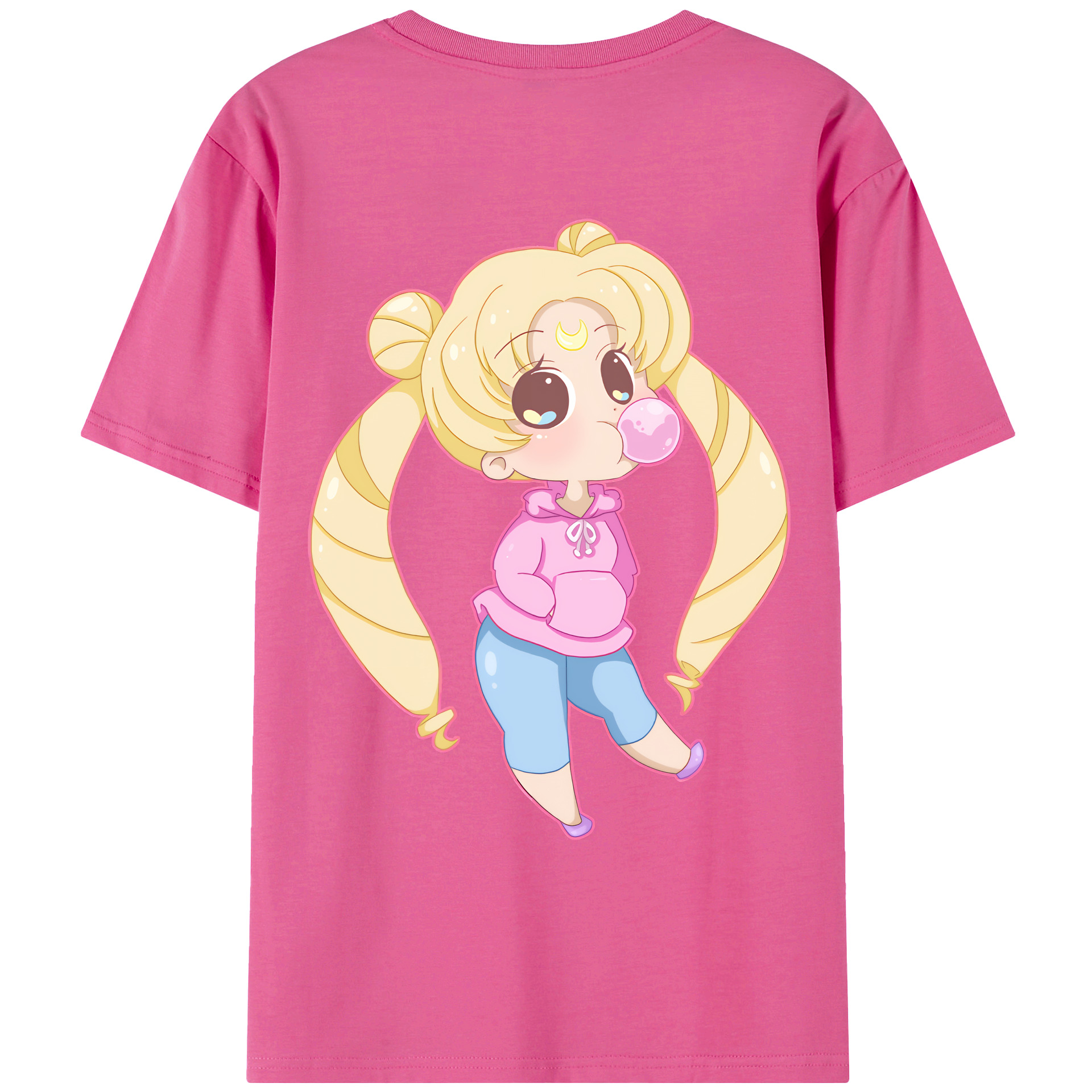 （画像用） 美少女戦士セーラームーン 愛野 美奈子 あいの みなこ Sailor Moon Aino Minako レディース半袖Tシャツ(バックプリント)