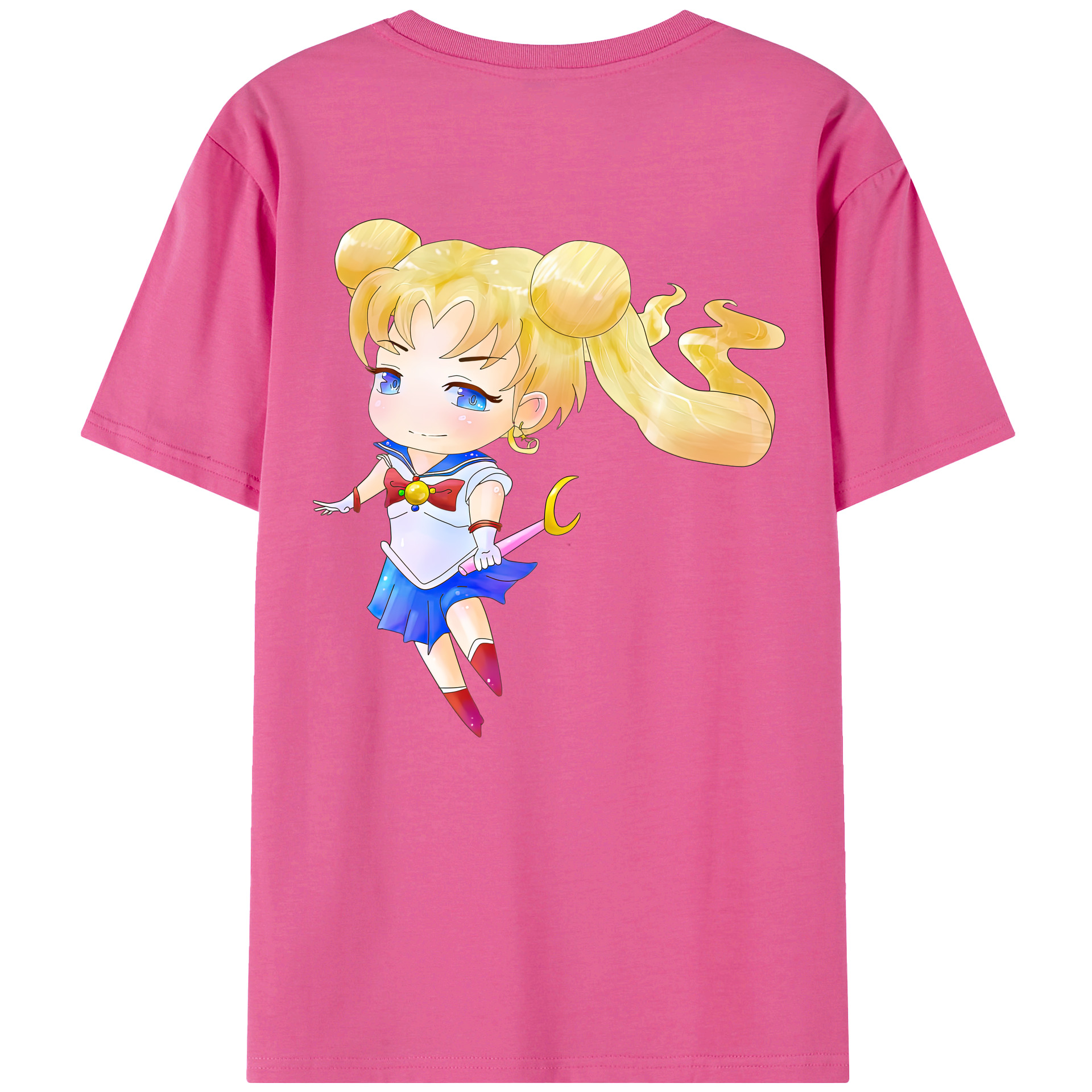 （画像用） 美少女戦士セーラームーン 愛野 美奈子 あいの みなこ Sailor Moon Aino Minako レディース半袖Tシャツ(バックプリント)