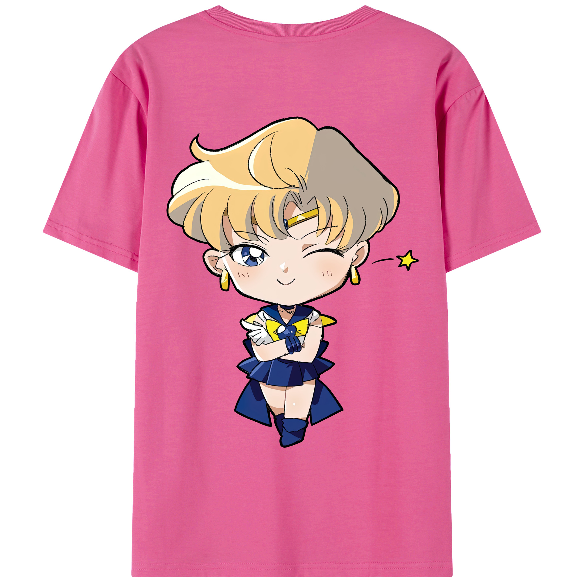 （画像用） 美少女戦士セーラームーン 天王はるか Sailor Moon Tenoh Haruka レディース半袖Tシャツ(バックプリント)