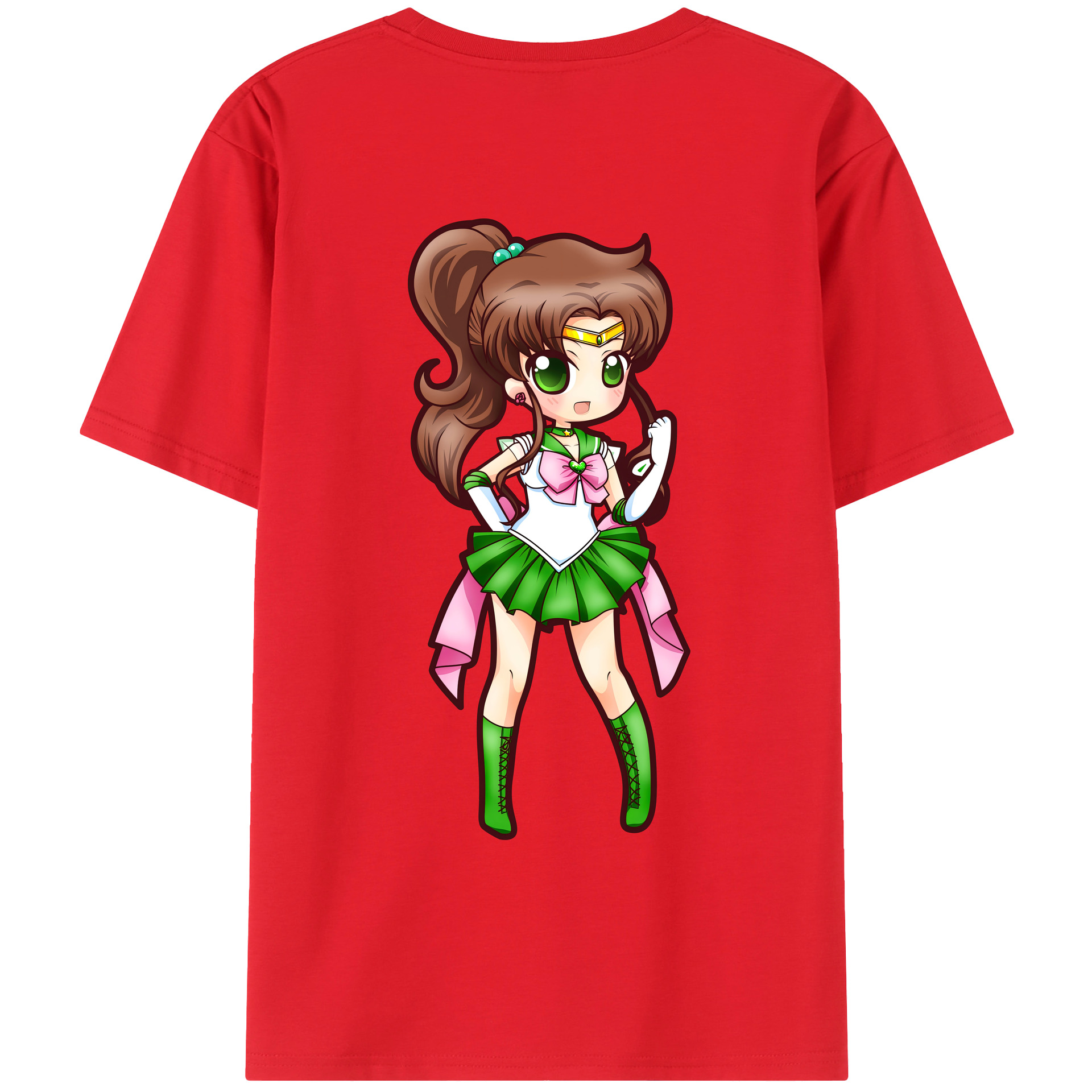 （画像用） 美少女戦士セーラームーン 木野 まこと きの まこと Sailor Moon Kino Makoto （セーラージュピター；Sailor Jupiter） レディース半袖Tシャツ(バックプリント)