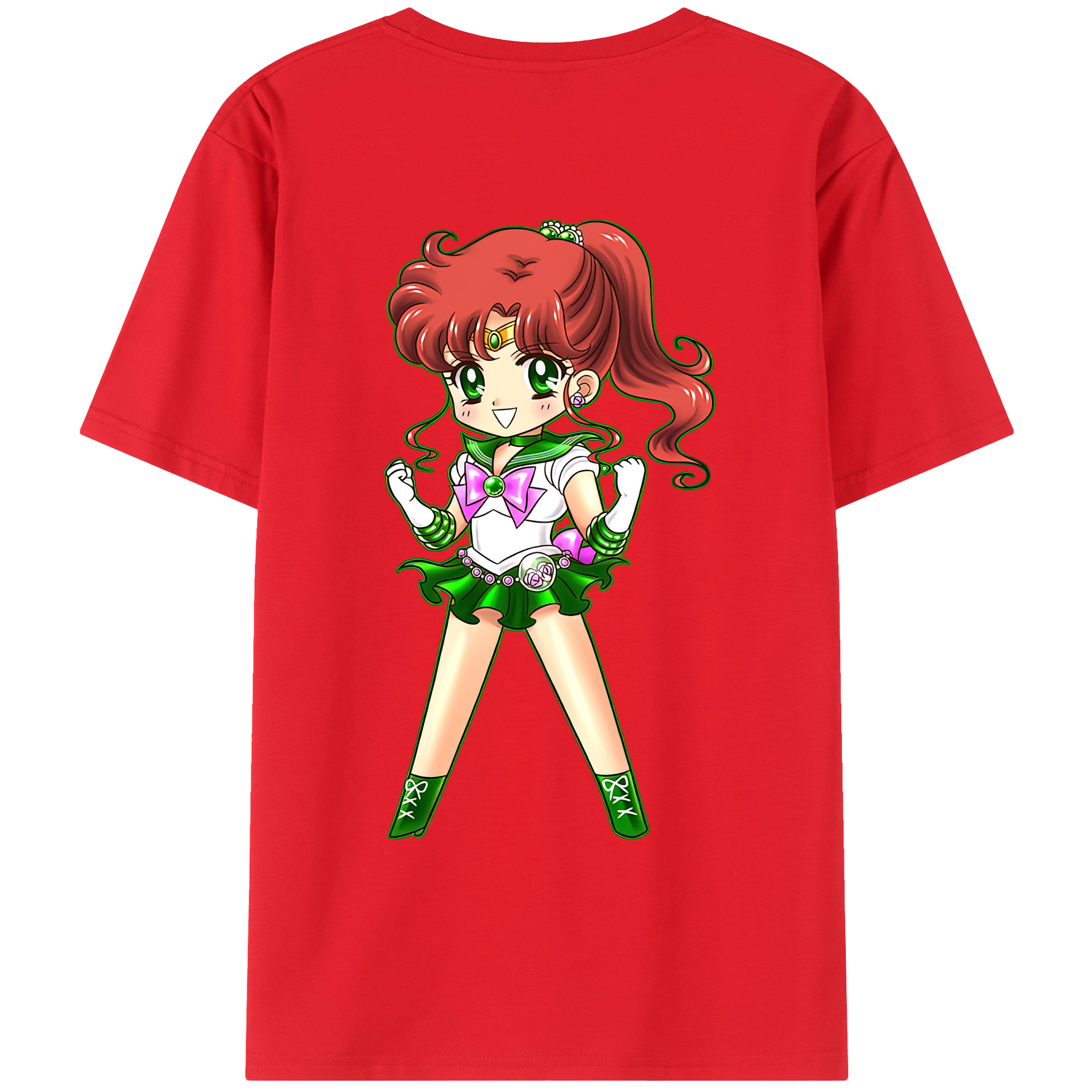（画像用） 美少女戦士セーラームーン 木野 まこと きの まこと Sailor Moon Kino Makoto （セーラージュピター；Sailor Jupiter） レディース半袖Tシャツ(バックプリント)
