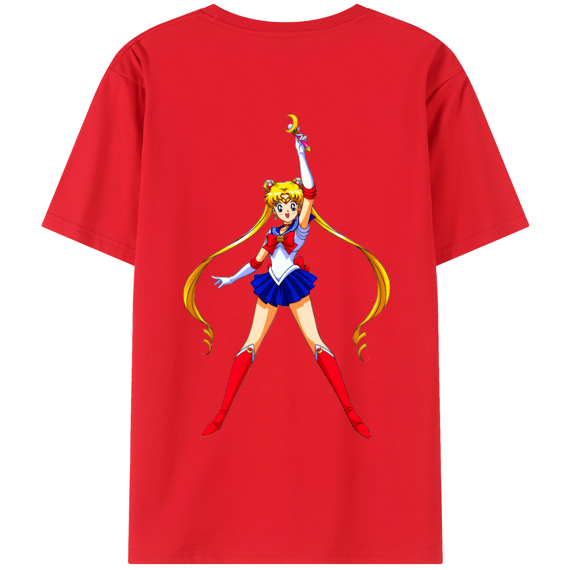 （画像用） 美少女戦士セーラームーン 月野 うさぎ つきの うさぎ Sailor Moon Tsukino Usagi レディース半袖Tシャツ(バックプリント)