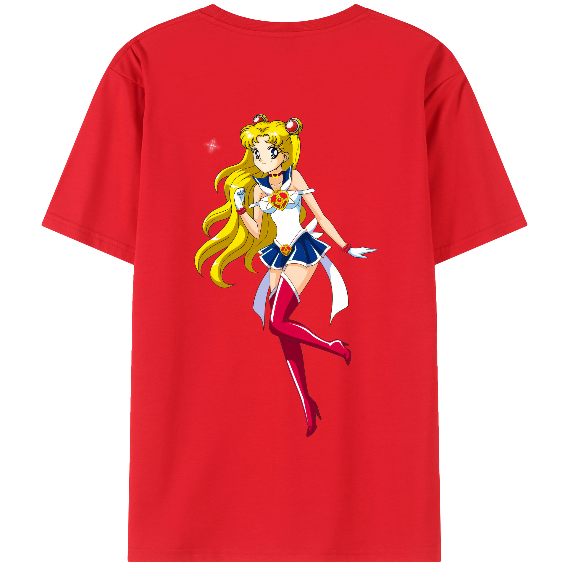 （画像用） 美少女戦士セーラームーン 月野 うさぎ つきの うさぎ Sailor Moon Tsukino Usagi レディース半袖Tシャツ(バックプリント)