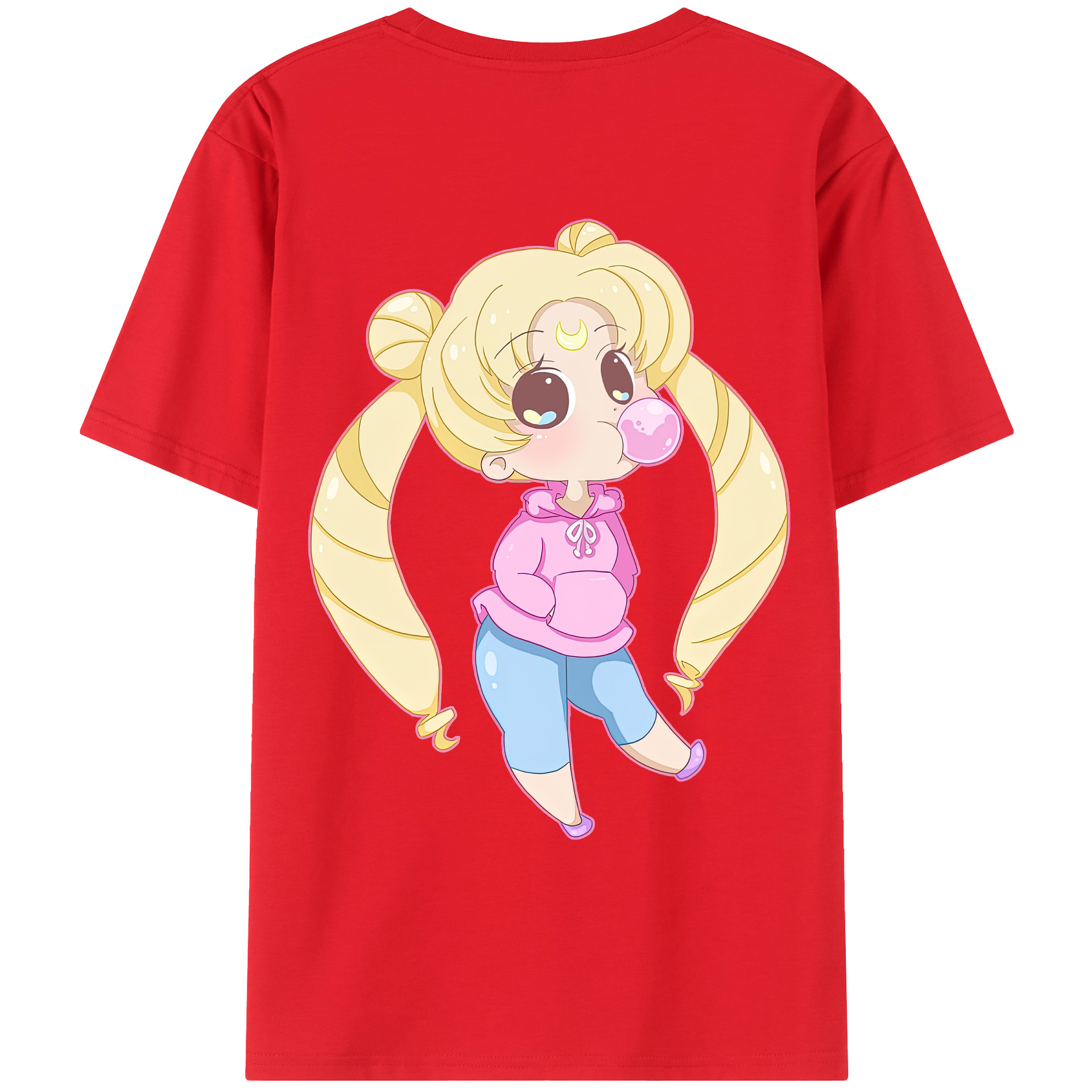 （画像用） 美少女戦士セーラームーン 愛野 美奈子 あいの みなこ Sailor Moon Aino Minako レディース半袖Tシャツ(バックプリント)