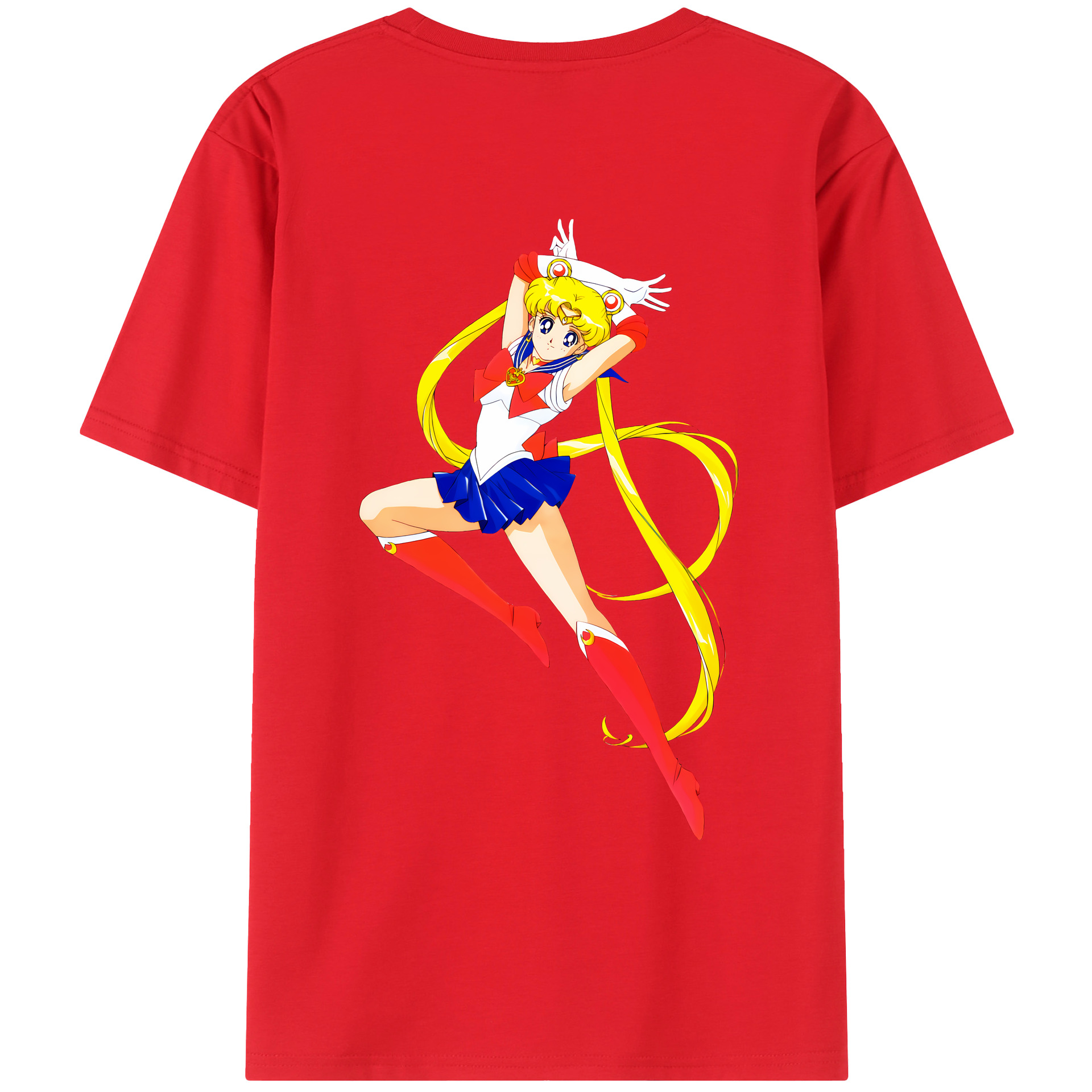 （画像用） 美少女戦士セーラームーン 月野 うさぎ つきの うさぎ Sailor Moon Tsukino Usagi レディース半袖Tシャツ(バックプリント)