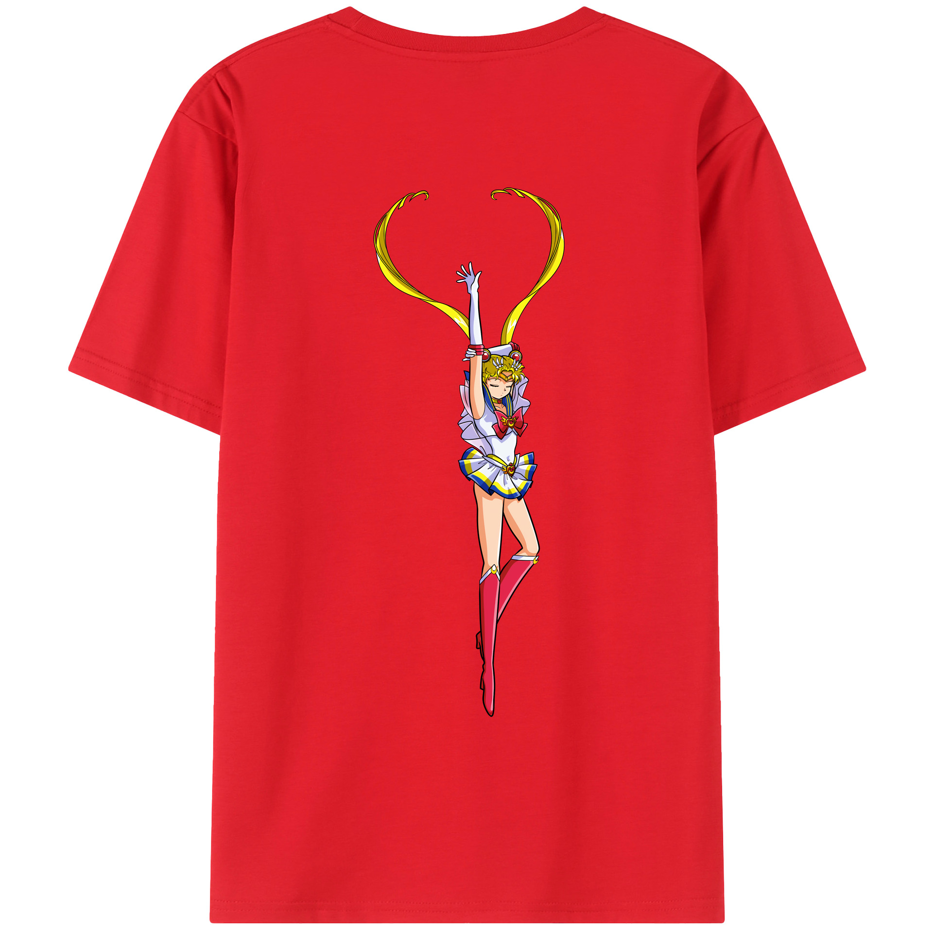 （画像用） 美少女戦士セーラームーン 月野 うさぎ つきの うさぎ Sailor Moon Tsukino Usagi レディース半袖Tシャツ(バックプリント)