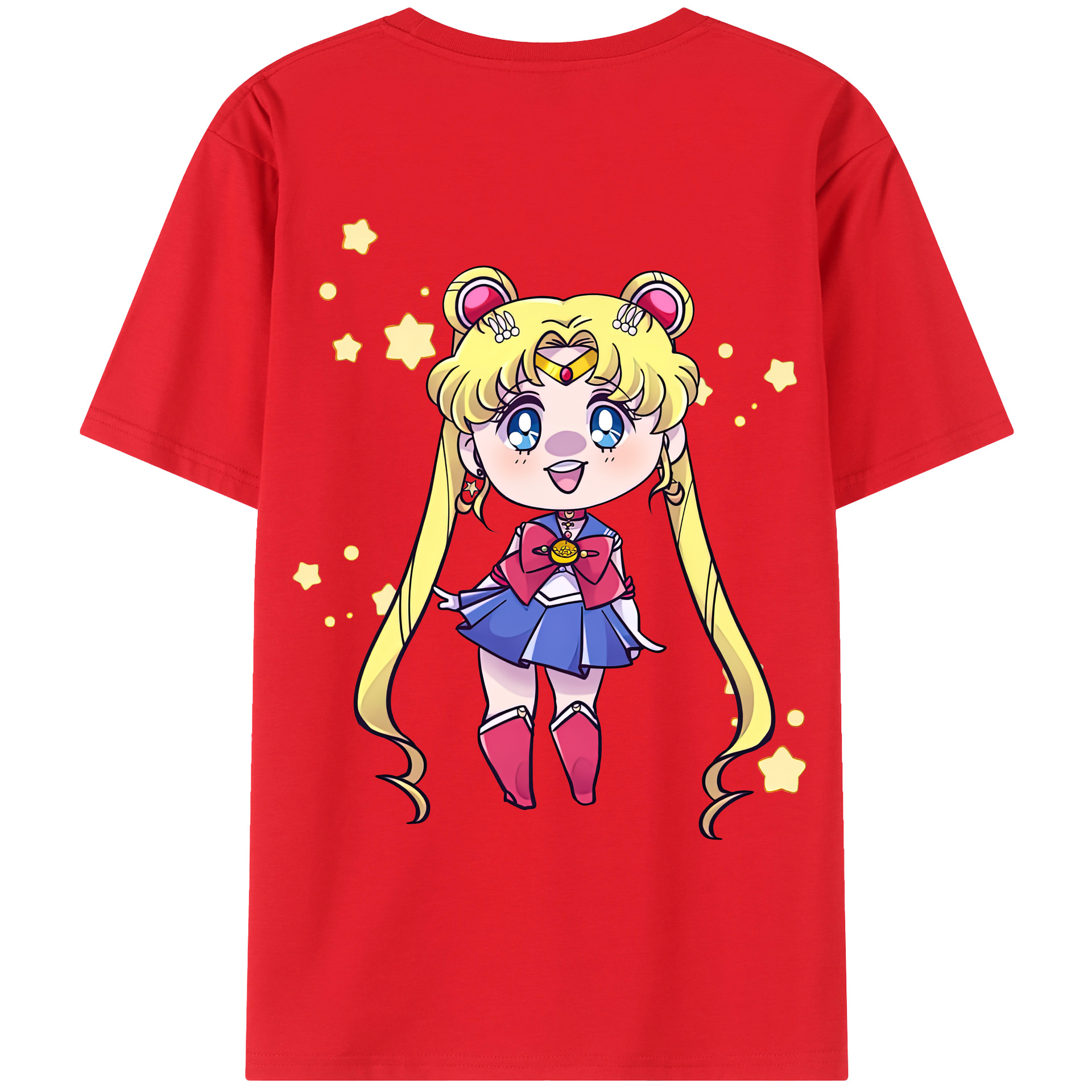 （画像用） 美少女戦士セーラームーン 月野 うさぎ つきの うさぎ Sailor Moon Tsukino Usagi レディース半袖Tシャツ(バックプリント)