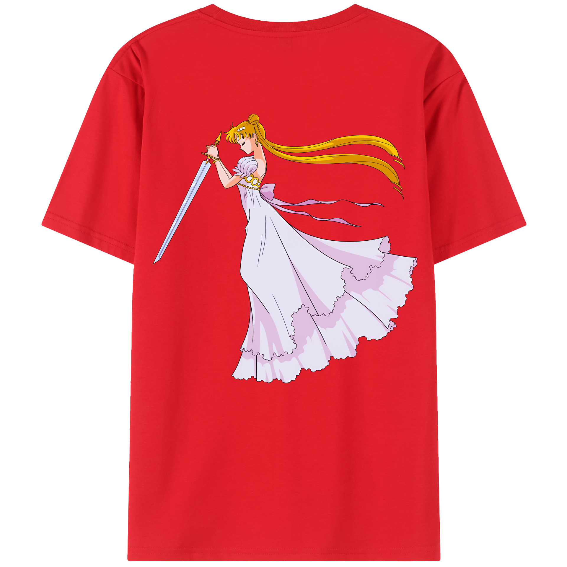 （画像用） 美少女戦士セーラームーン 愛野 美奈子 あいの みなこ Sailor Moon Aino Minako レディース半袖Tシャツ(バックプリント)