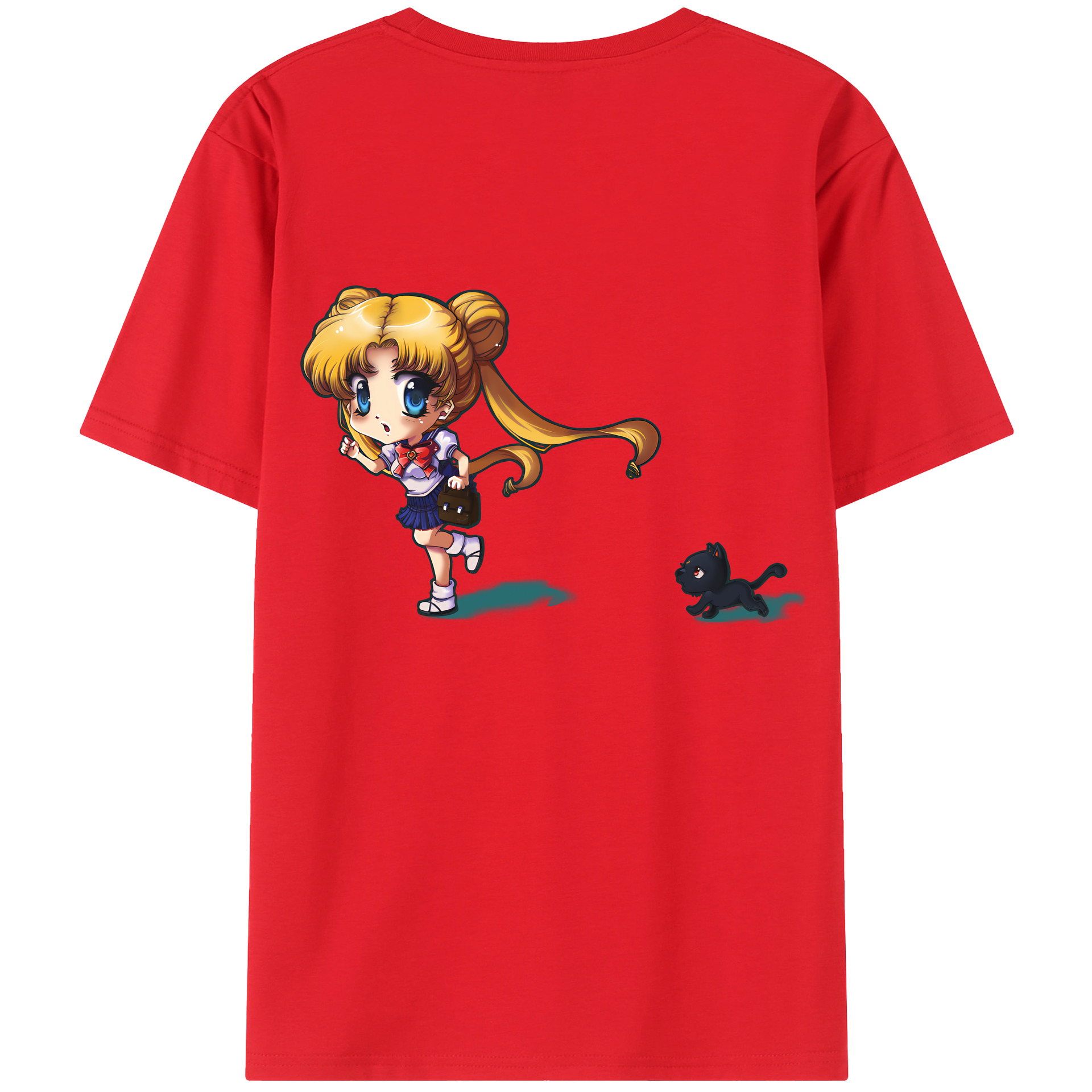 （画像用） 美少女戦士セーラームーン 愛野 美奈子 あいの みなこ Sailor Moon Aino Minako レディース半袖Tシャツ(バックプリント)