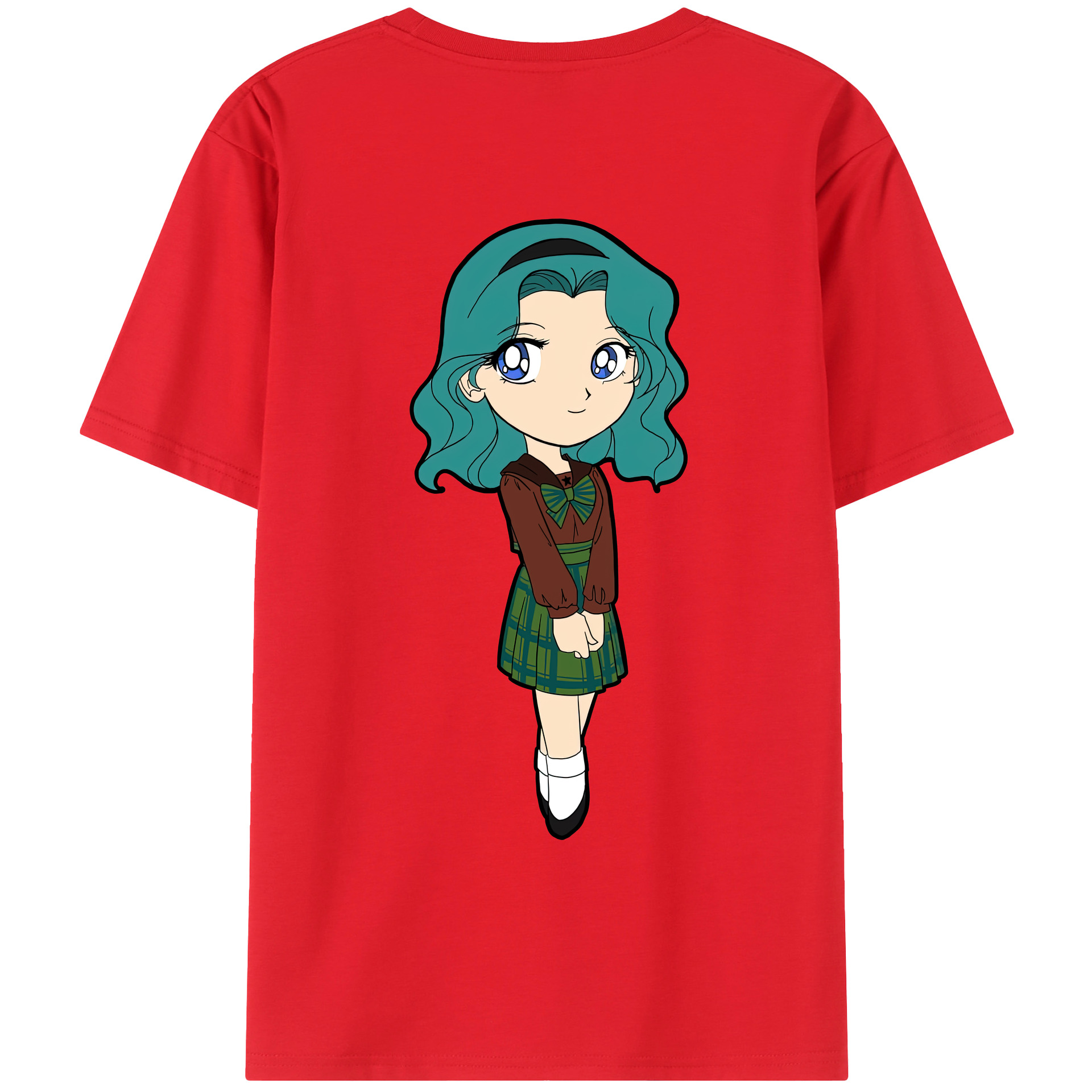 （画像用） 美少女戦士セーラームーン 海王 みちる（かいおう みちる） Sailor Moon Kaiou Michiru レディース半袖Tシャツ(バックプリント)