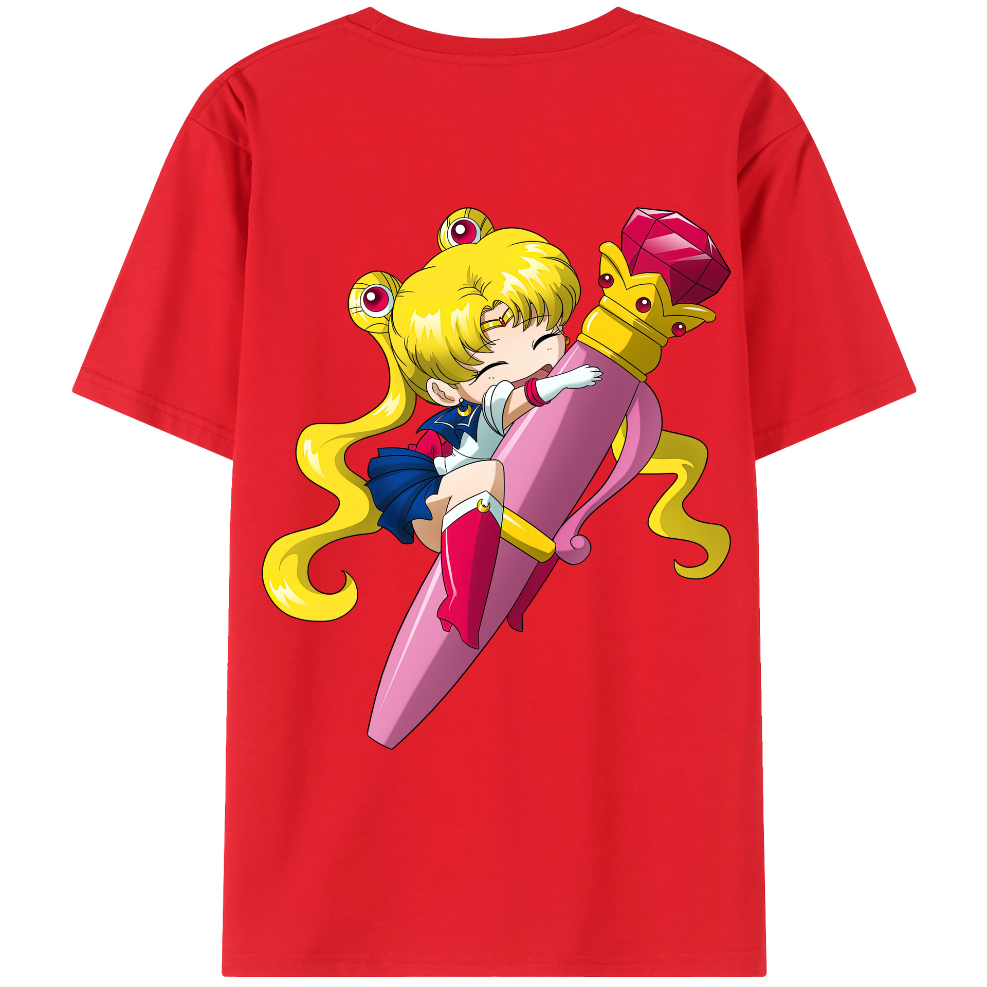 （画像用） 美少女戦士セーラームーン 月野 うさぎ つきの うさぎ Sailor Moon Tsukino Usagi レディース半袖Tシャツ(バックプリント)