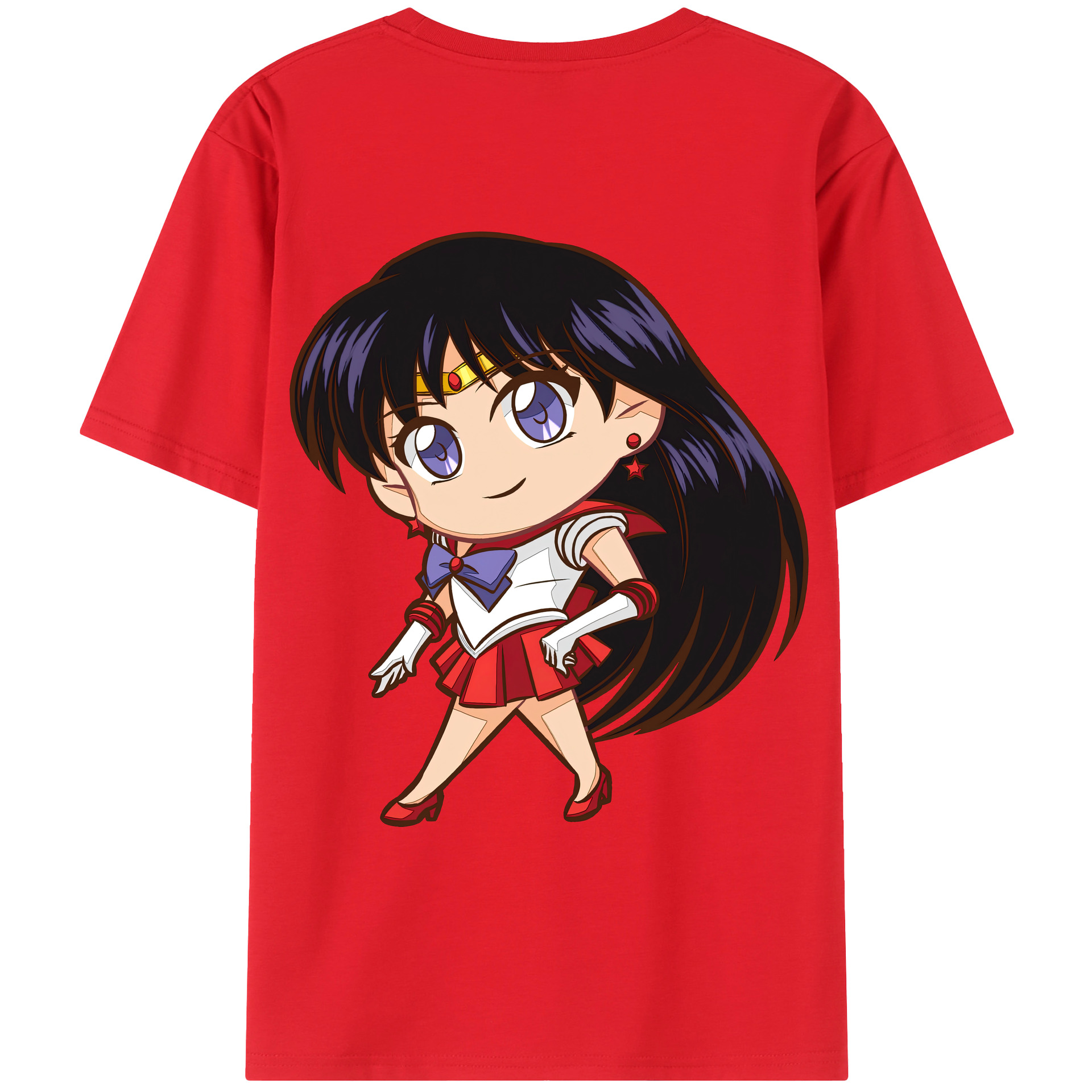 （画像用） 美少女戦士セーラームーン 火野レイ ひの レイ Sailor Moon Hino Rei （セーラーマーズ,Sailor Mars） レディース半袖Tシャツ(バックプリント)