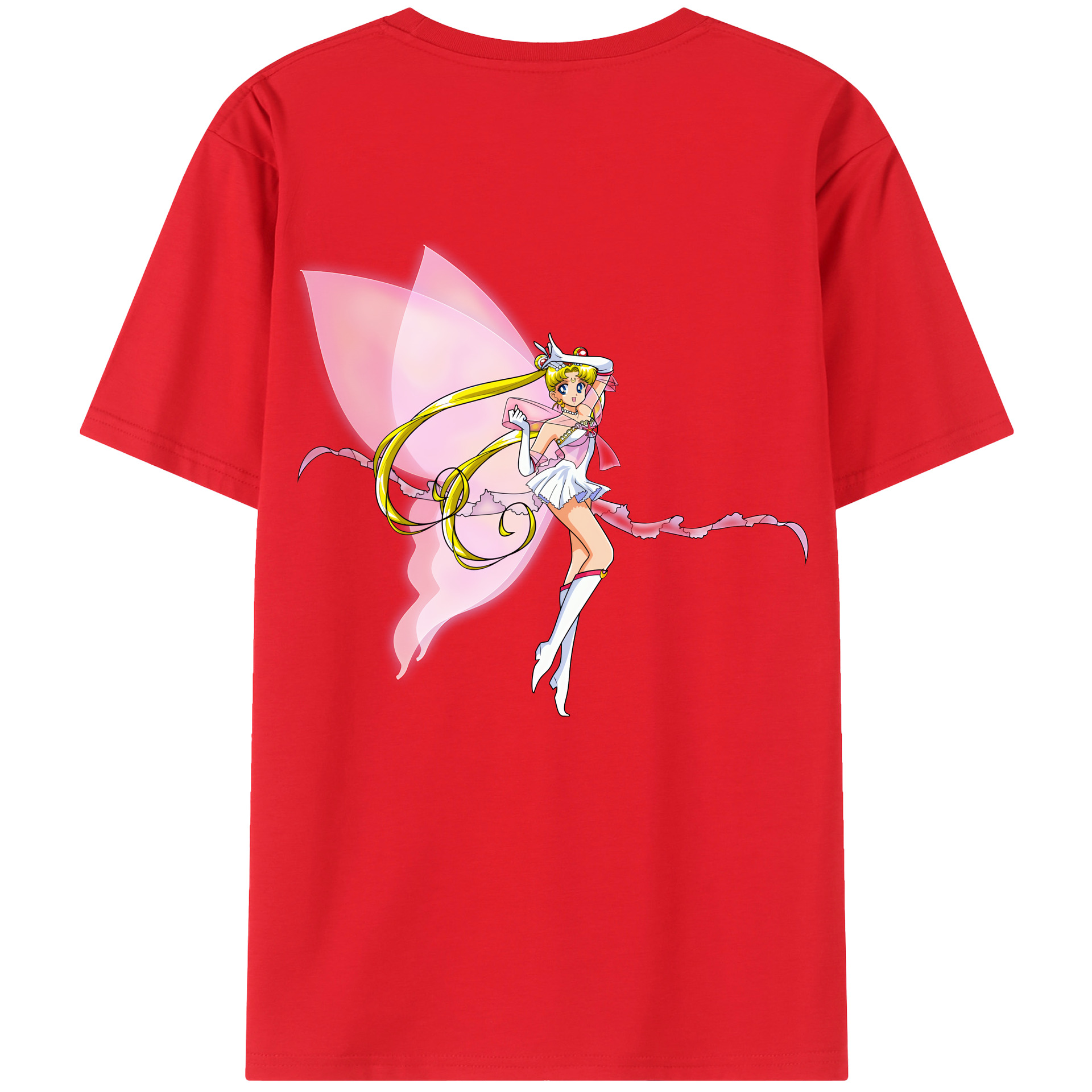 （画像用） 美少女戦士セーラームーン 月野 うさぎ つきの うさぎ Sailor Moon Tsukino Usagi レディース半袖Tシャツ(バックプリント)