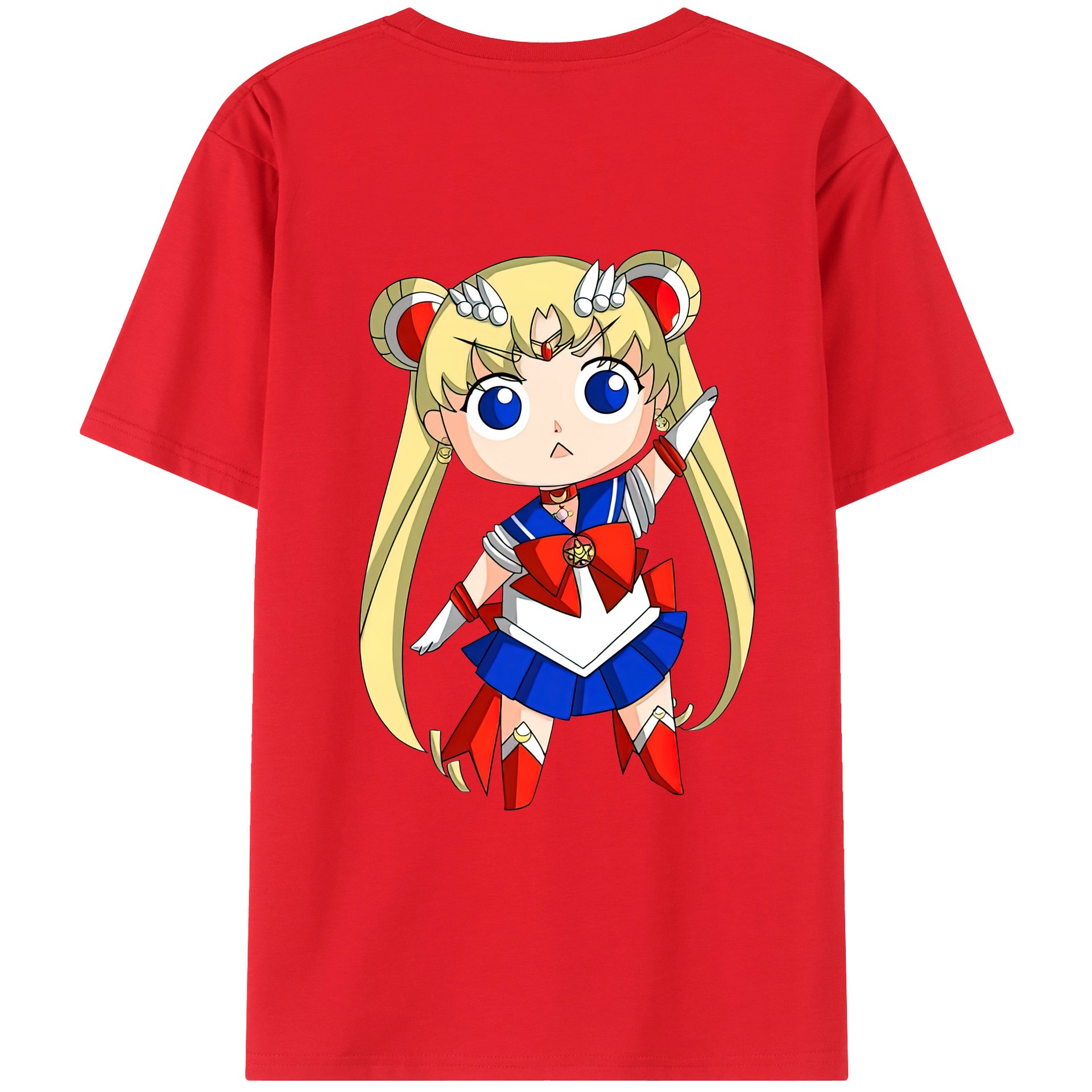 （画像用） 美少女戦士セーラームーン 月野 うさぎ つきの うさぎ Sailor Moon Tsukino Usagi レディース半袖Tシャツ(バックプリント)
