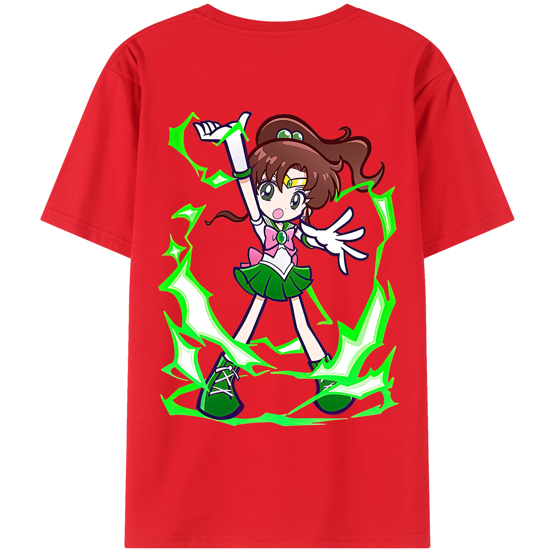 （画像用） 美少女戦士セーラームーン 木野 まこと きの まこと Sailor Moon Kino Makoto （セーラージュピター；Sailor Jupiter） レディース半袖Tシャツ(バックプリント)