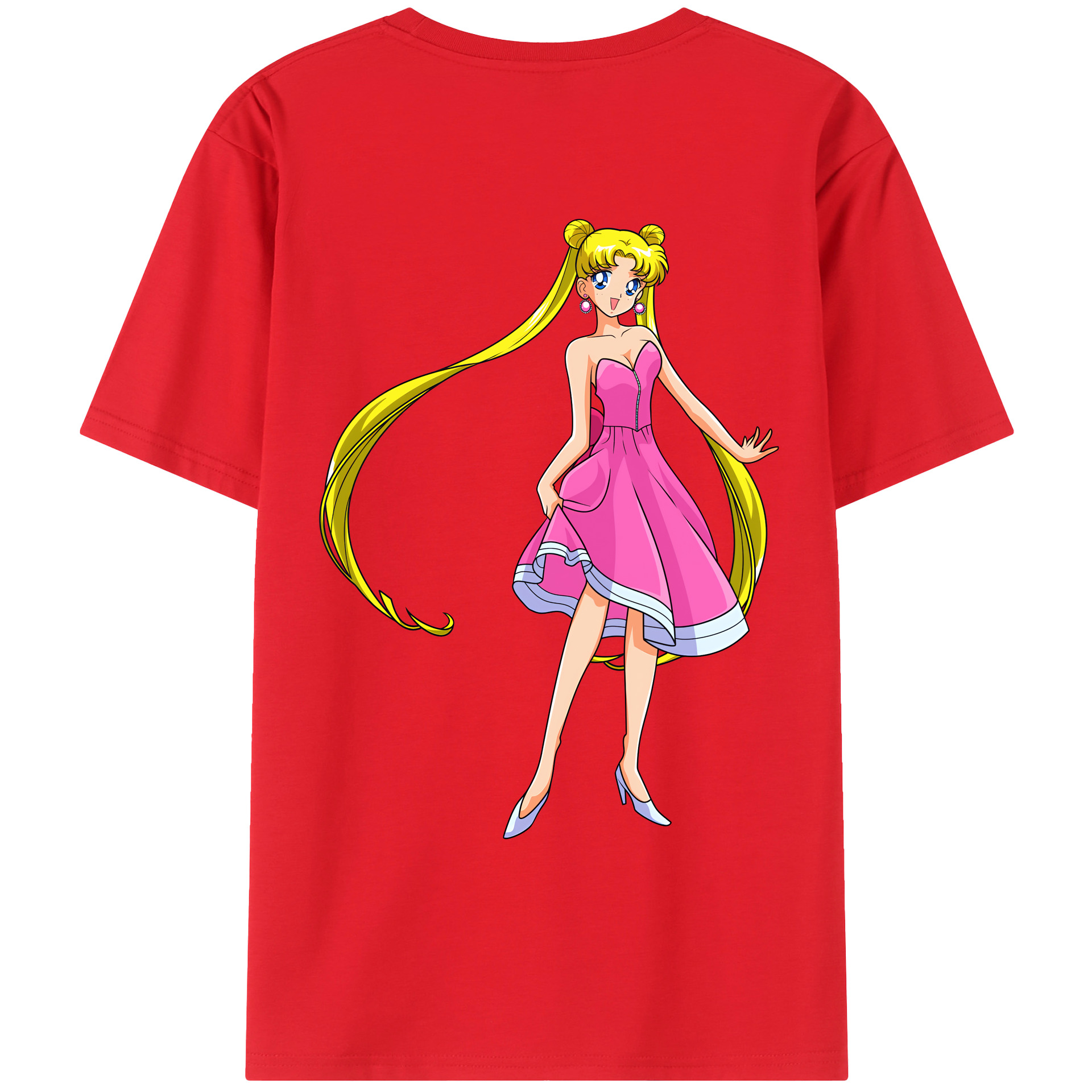 （画像用） 美少女戦士セーラームーン 愛野 美奈子 あいの みなこ Sailor Moon Aino Minako レディース半袖Tシャツ(バックプリント)