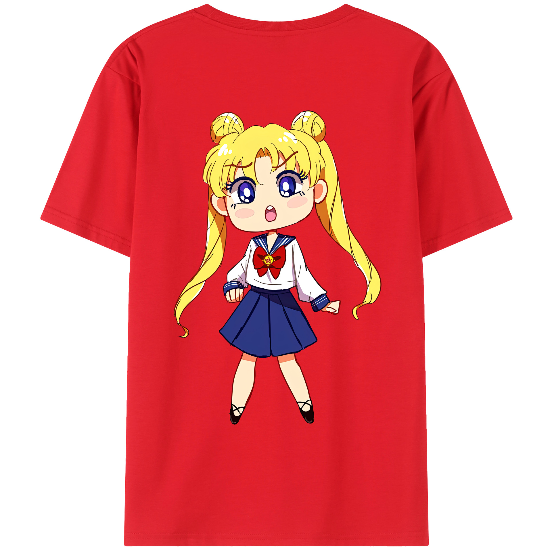 （画像用） 美少女戦士セーラームーン 愛野 美奈子 あいの みなこ Sailor Moon Aino Minako レディース半袖Tシャツ(バックプリント)