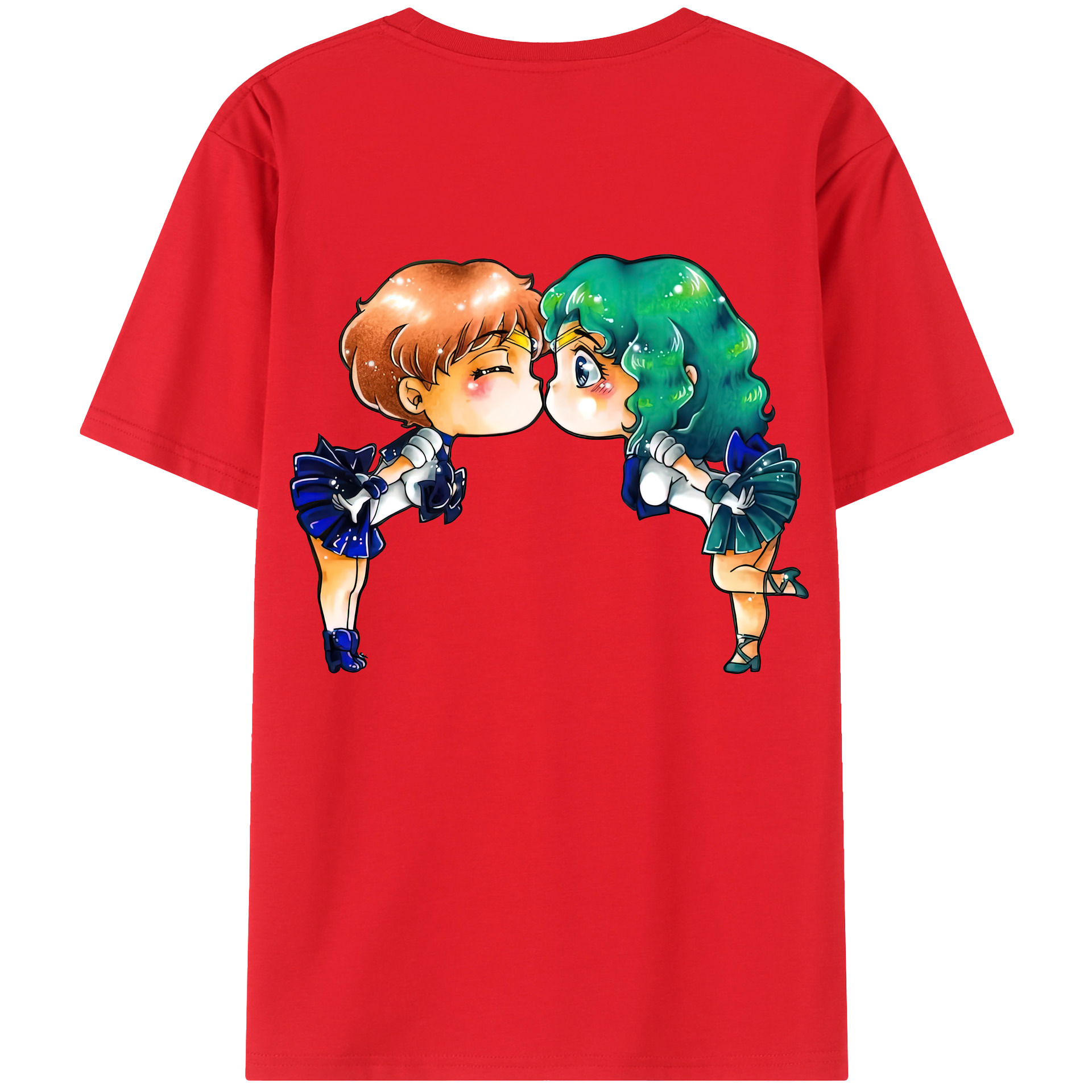 （画像用） 美少女戦士セーラームーン 天王はるか Sailor Moon Tenoh Haruka レディース半袖Tシャツ(バックプリント)
