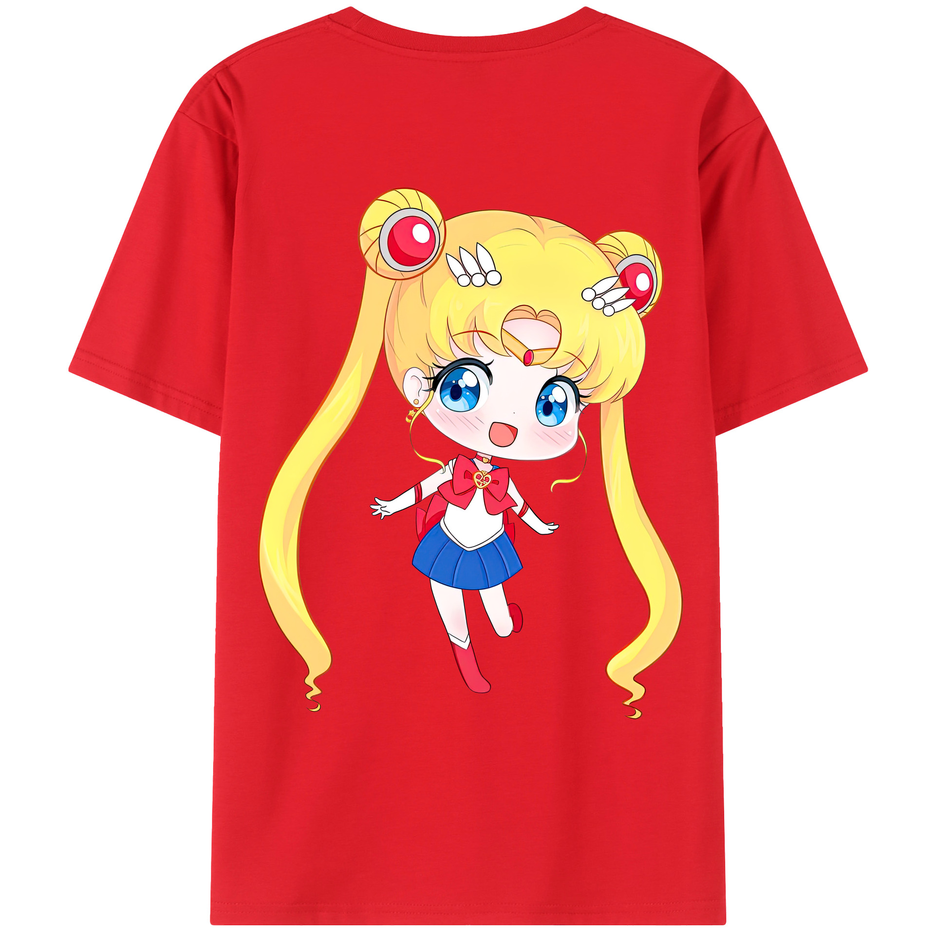 （画像用） 美少女戦士セーラームーン 月野 うさぎ つきの うさぎ Sailor Moon Tsukino Usagi レディース半袖Tシャツ(バックプリント)