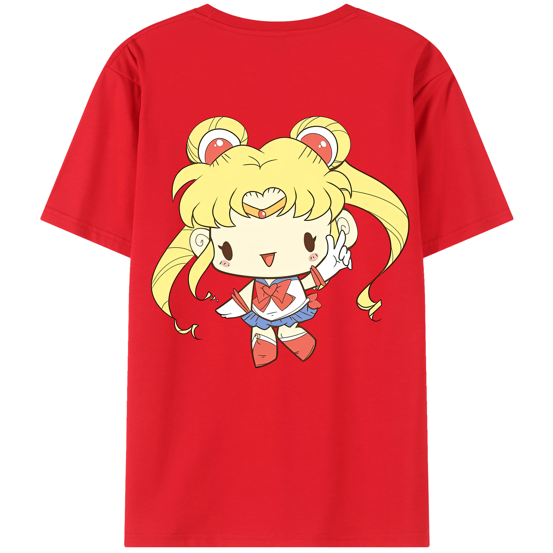 （画像用） 美少女戦士セーラームーン 月野 うさぎ つきの うさぎ Sailor Moon Tsukino Usagi レディース半袖Tシャツ(バックプリント)
