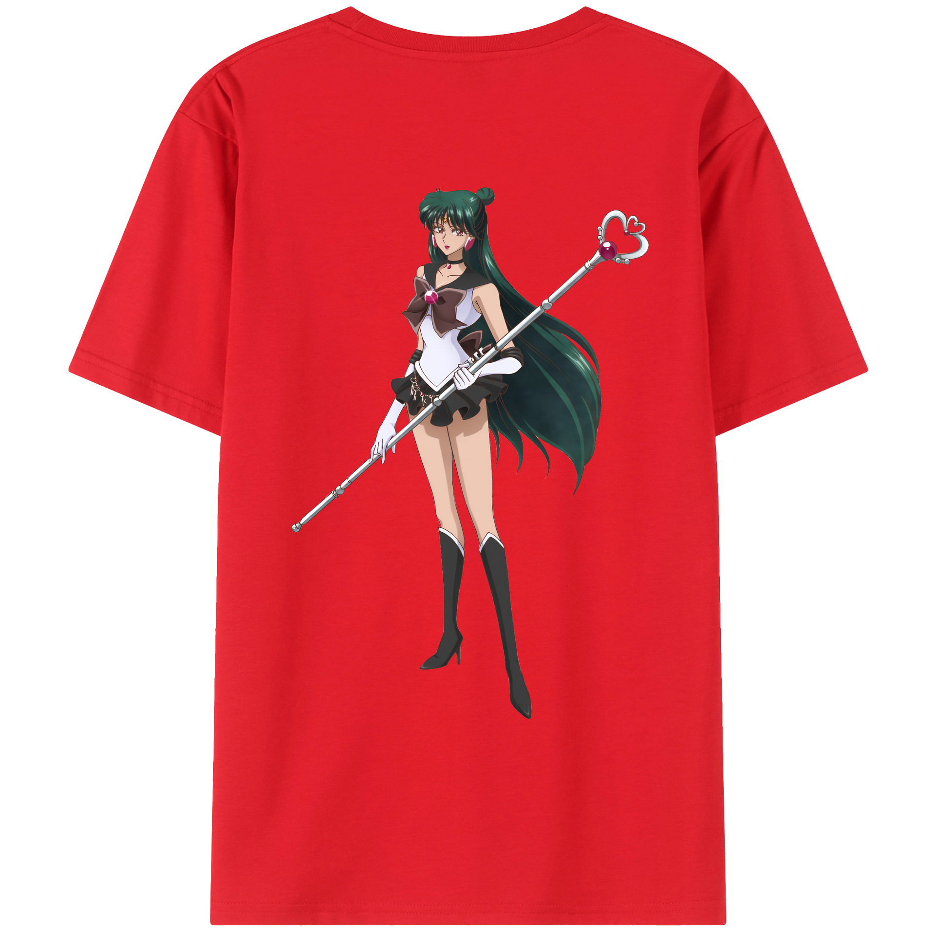 （画像用） 美少女戦士セーラームーン 冥王せつな Sailor Moon Meiou Setsuna レディース半袖Tシャツ(バックプリント)