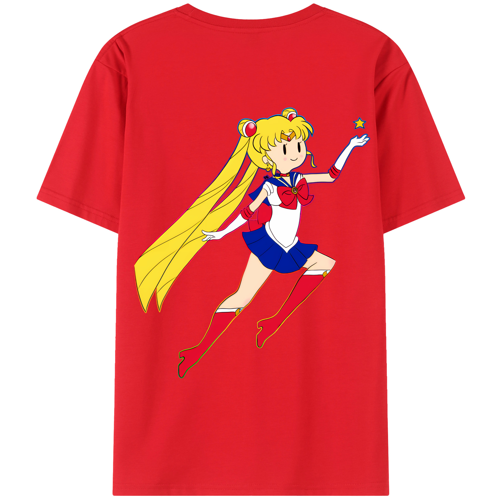 （画像用） 美少女戦士セーラームーン 月野 うさぎ つきの うさぎ Sailor Moon Tsukino Usagi レディース半袖Tシャツ(バックプリント)