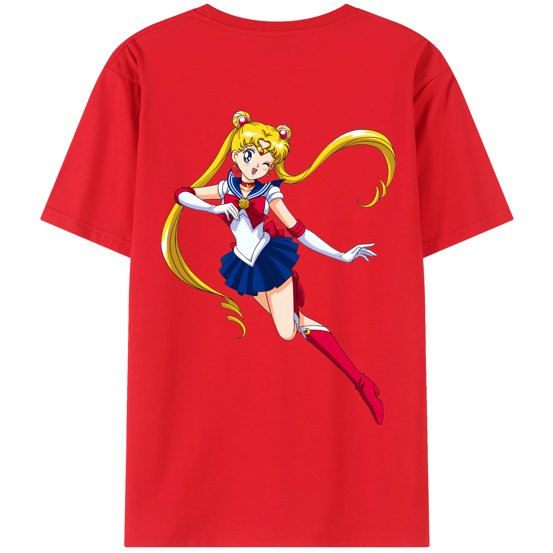 （画像用） 美少女戦士セーラームーン 月野 うさぎ つきの うさぎ Sailor Moon Tsukino Usagi レディース半袖Tシャツ(バックプリント)