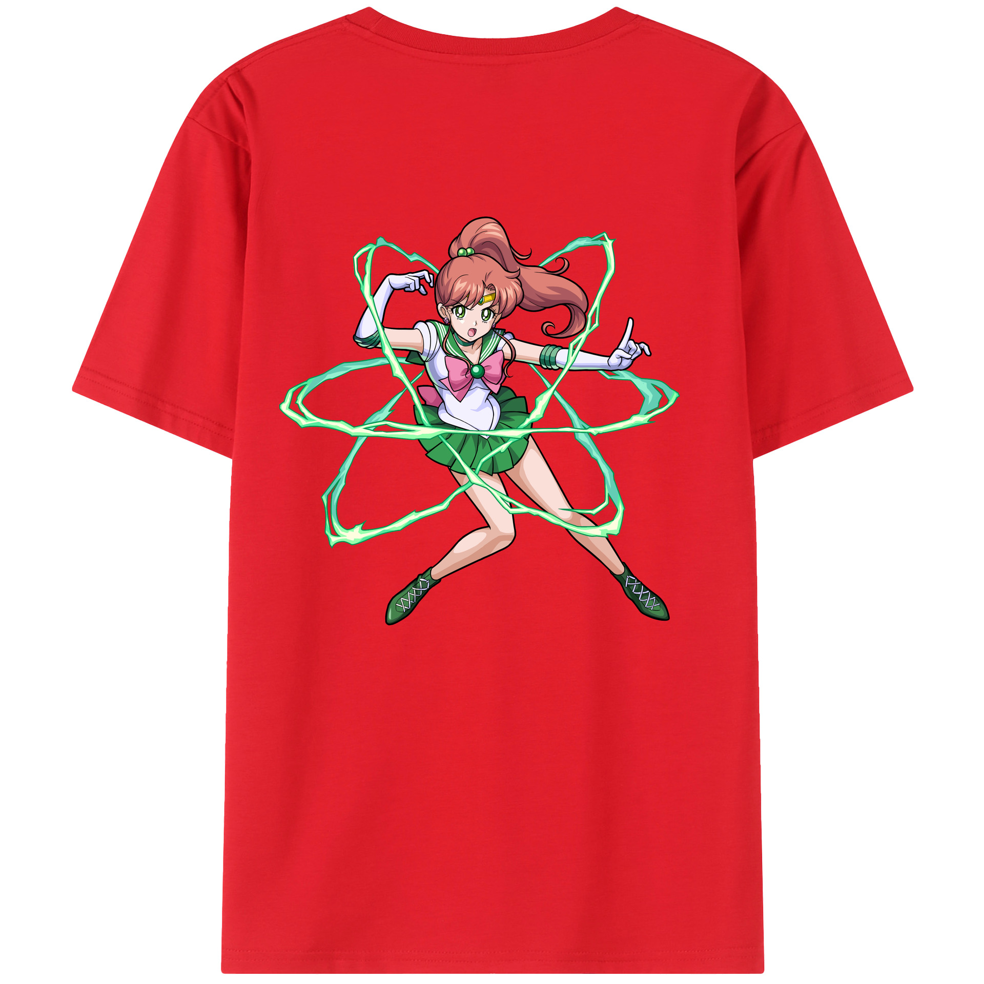 （画像用） 美少女戦士セーラームーン 木野 まこと きの まこと Sailor Moon Kino Makoto （セーラージュピター；Sailor Jupiter） レディース半袖Tシャツ(バックプリント)