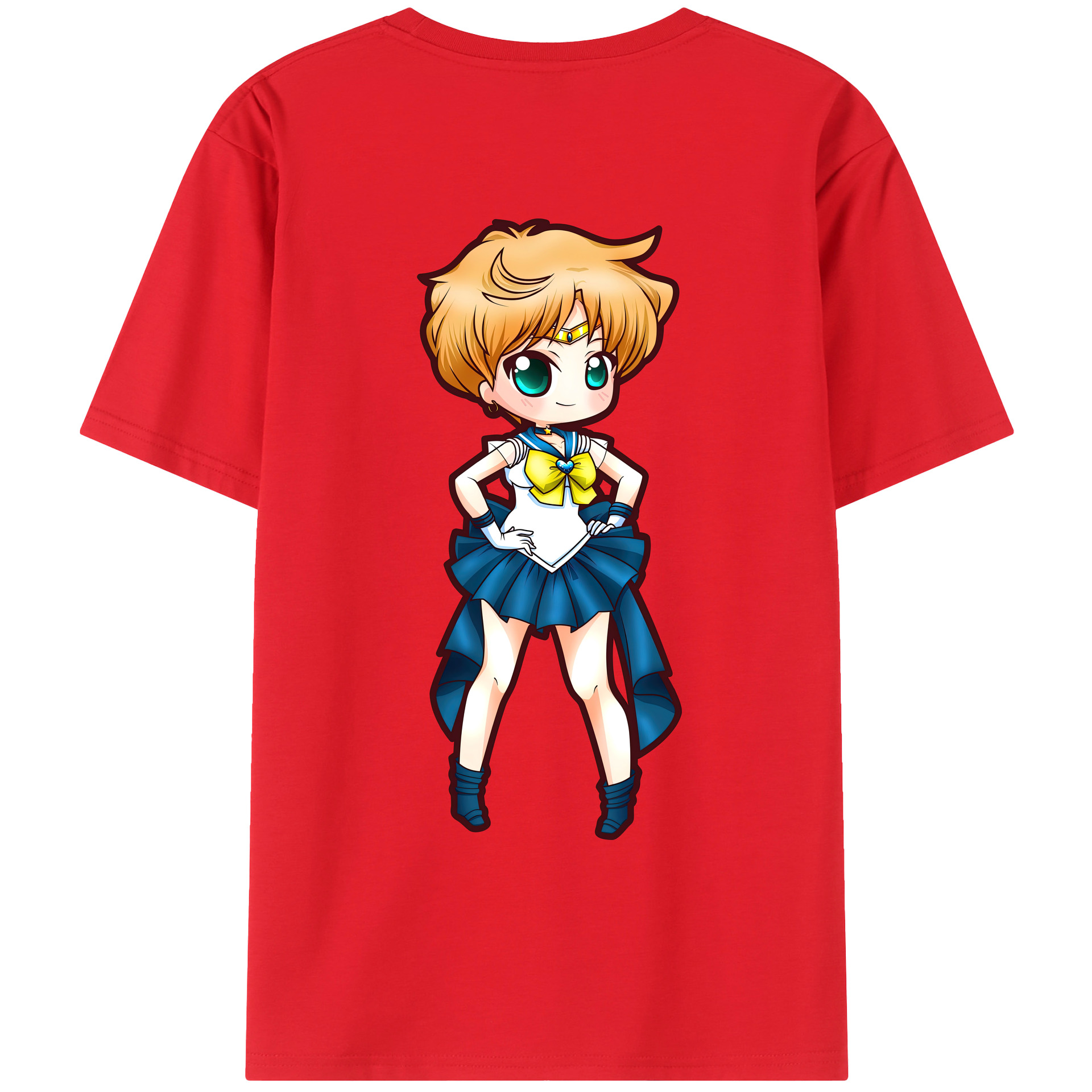 （画像用） 美少女戦士セーラームーン 天王はるか Sailor Moon Tenoh Haruka レディース半袖Tシャツ(バックプリント)