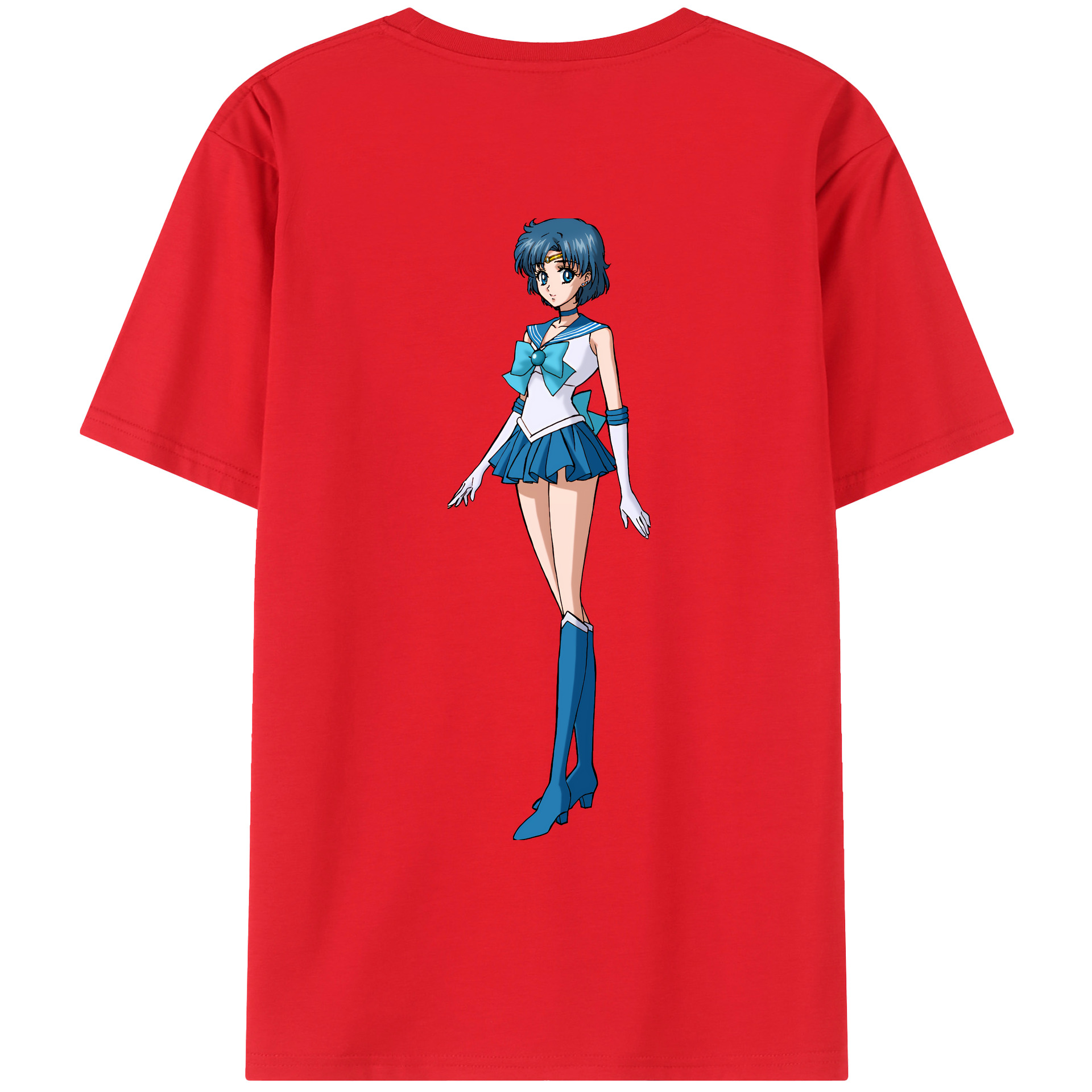 （画像用） 美少女戦士セーラームーン 水野 亜美 みずの あみ Sailor Moon Mizuno Ami レディース半袖Tシャツ(バックプリント)